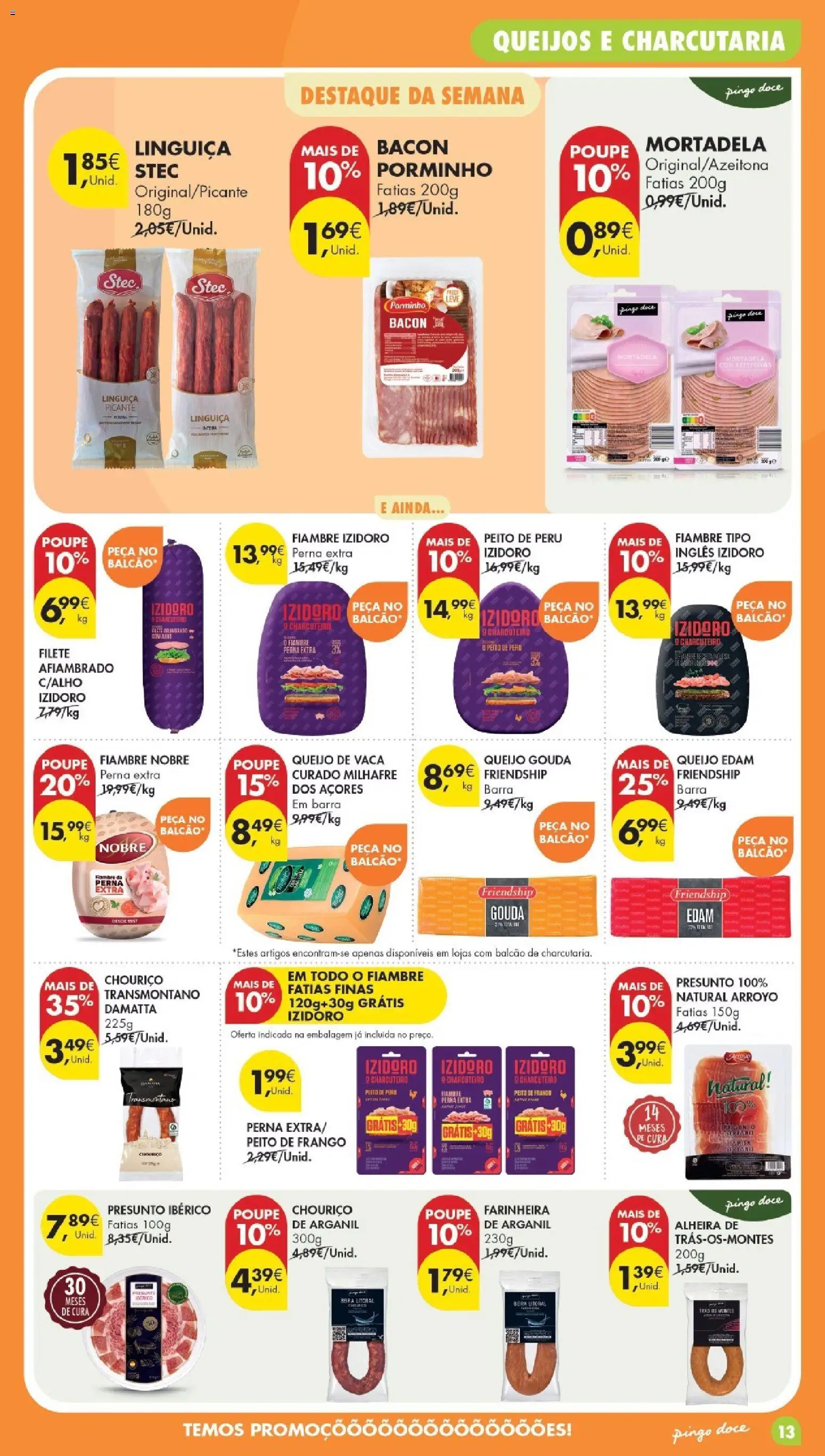 Pingo Doce Poupe Esta Semana Lojas Grandes │ válido de 29/09/2026 | Página: 13 | Produtos: Peru, Linguiça, Alheira, Filete