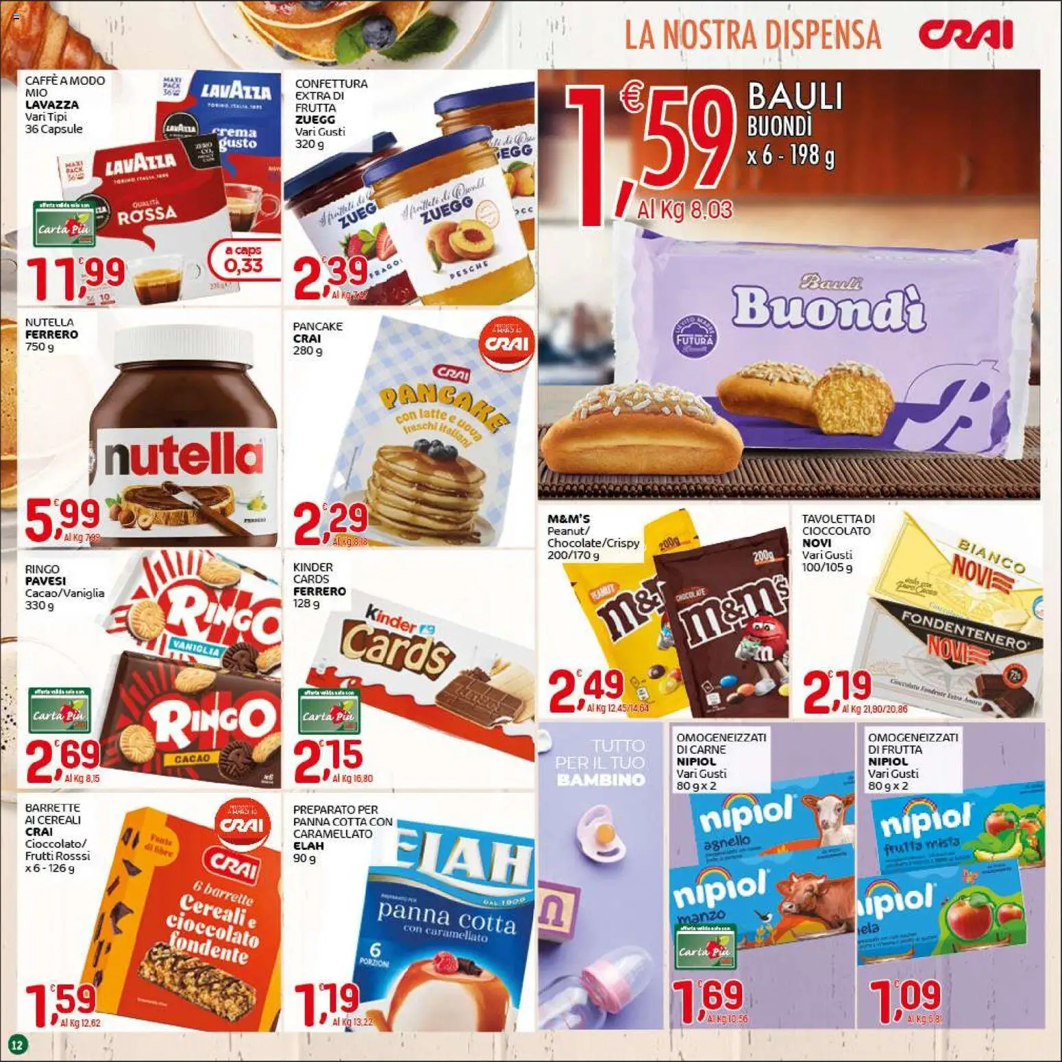 Volantino CRAI del 05.03.2026 | Pagina: 12 | Prodotti: Cereali, Panna, Frutta, Agnello