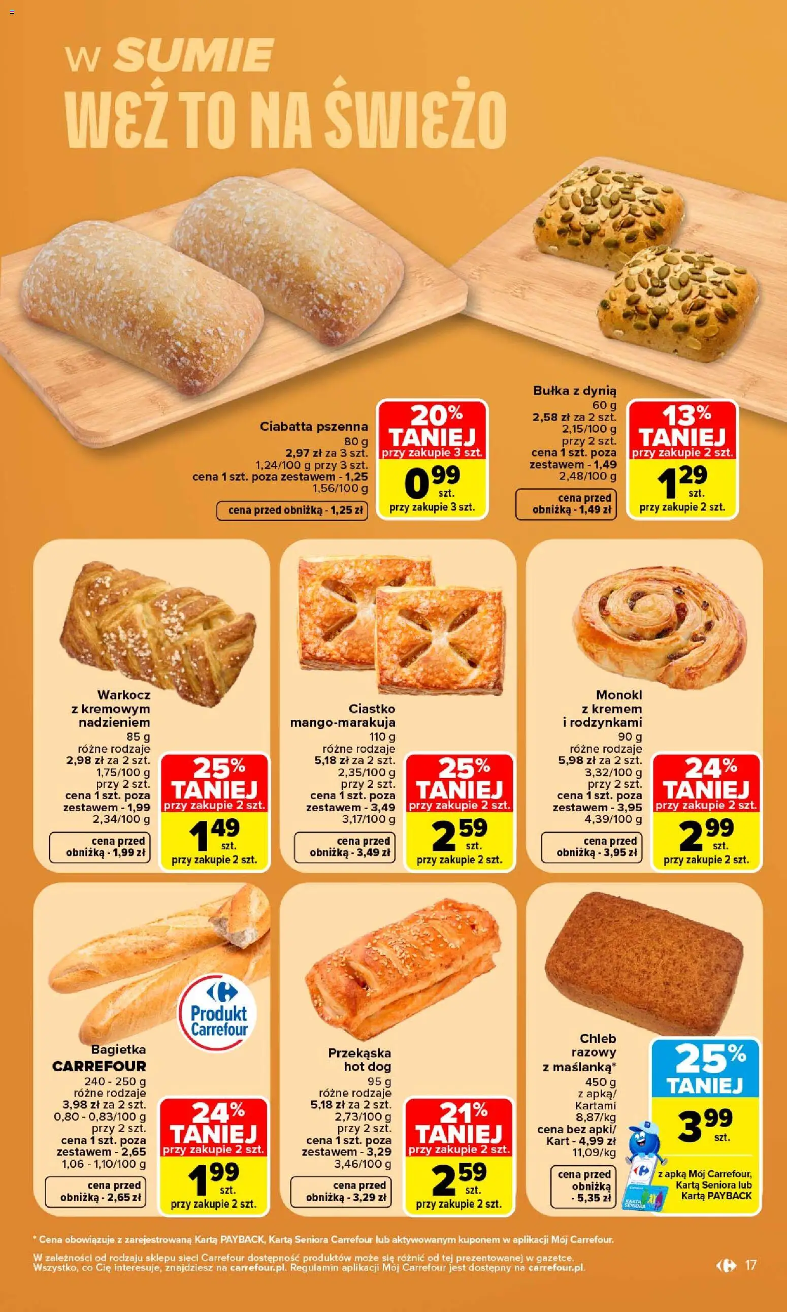 Carrefour gazetka od 14.09.2026 | Strona: 19 | Produkty: Karta, Dynia, Maślanka, Bułka z dynią