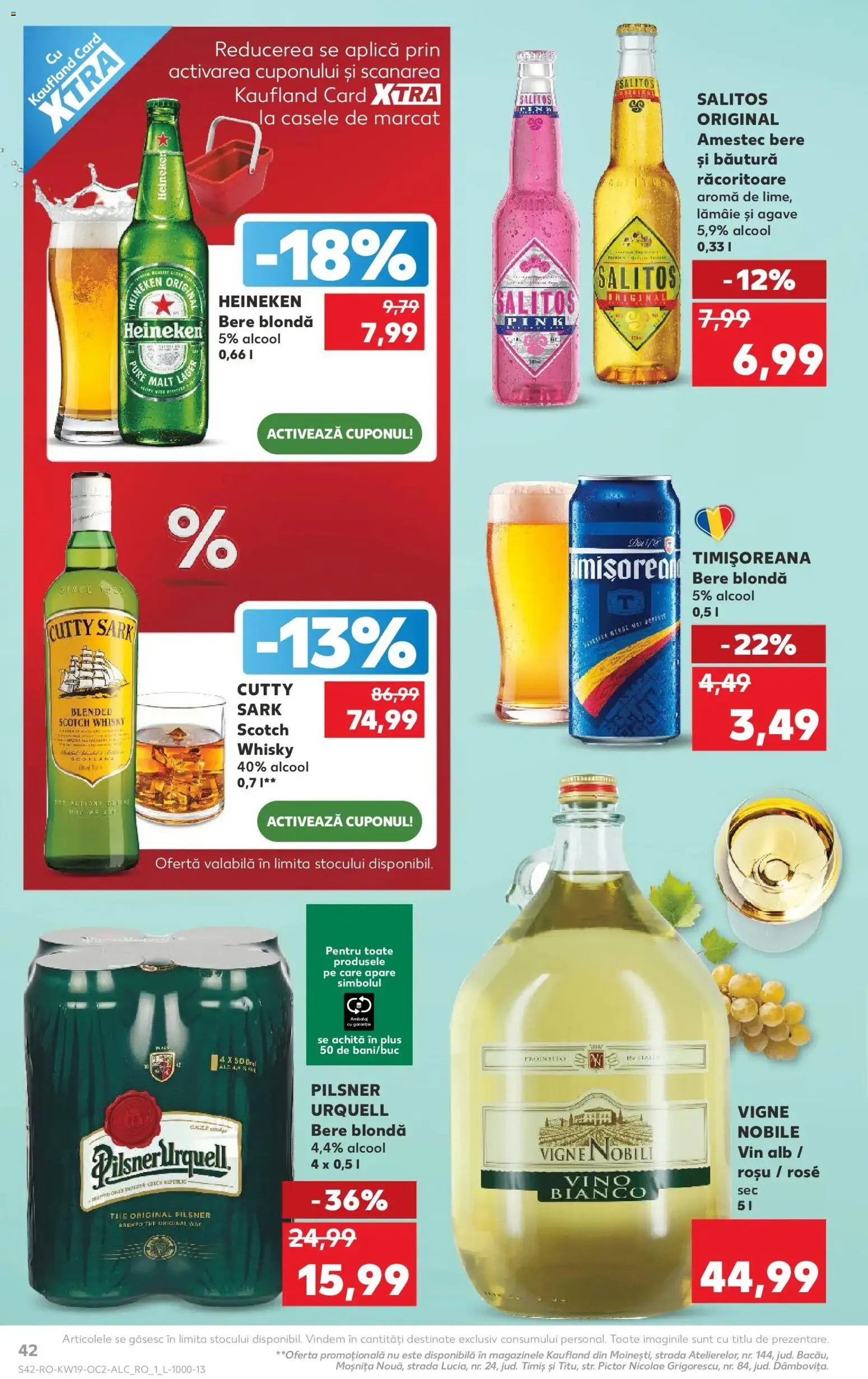 Noul catalog Kaufland – valabil de la 06.05.2026 | Pagină: 42 | Produse: Vin, Bere, Lămâie