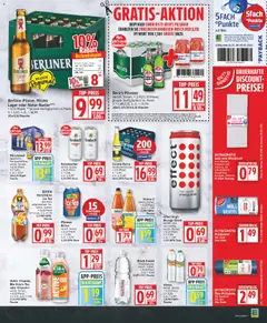 Krombacher, versch. Sorten, + 0,25 Pfand 0,5l DPG-Dose ab 04.05.2026 gültig | Seite: 13 | Produkte: Monchshof, Pfanner eistee, Krombacher, Hohes c