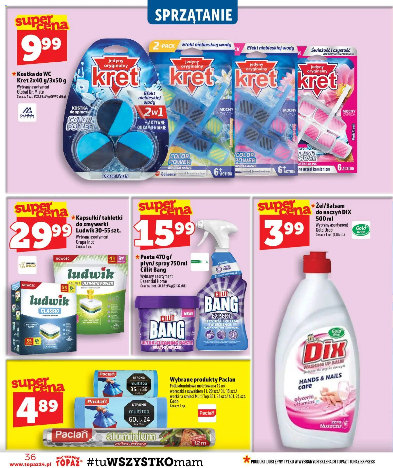 Topaz gazetka - MAZ od 23.07.2026 | Strona: 36 | Produkty: Top, Zapach, Woreczki z suwakiem
