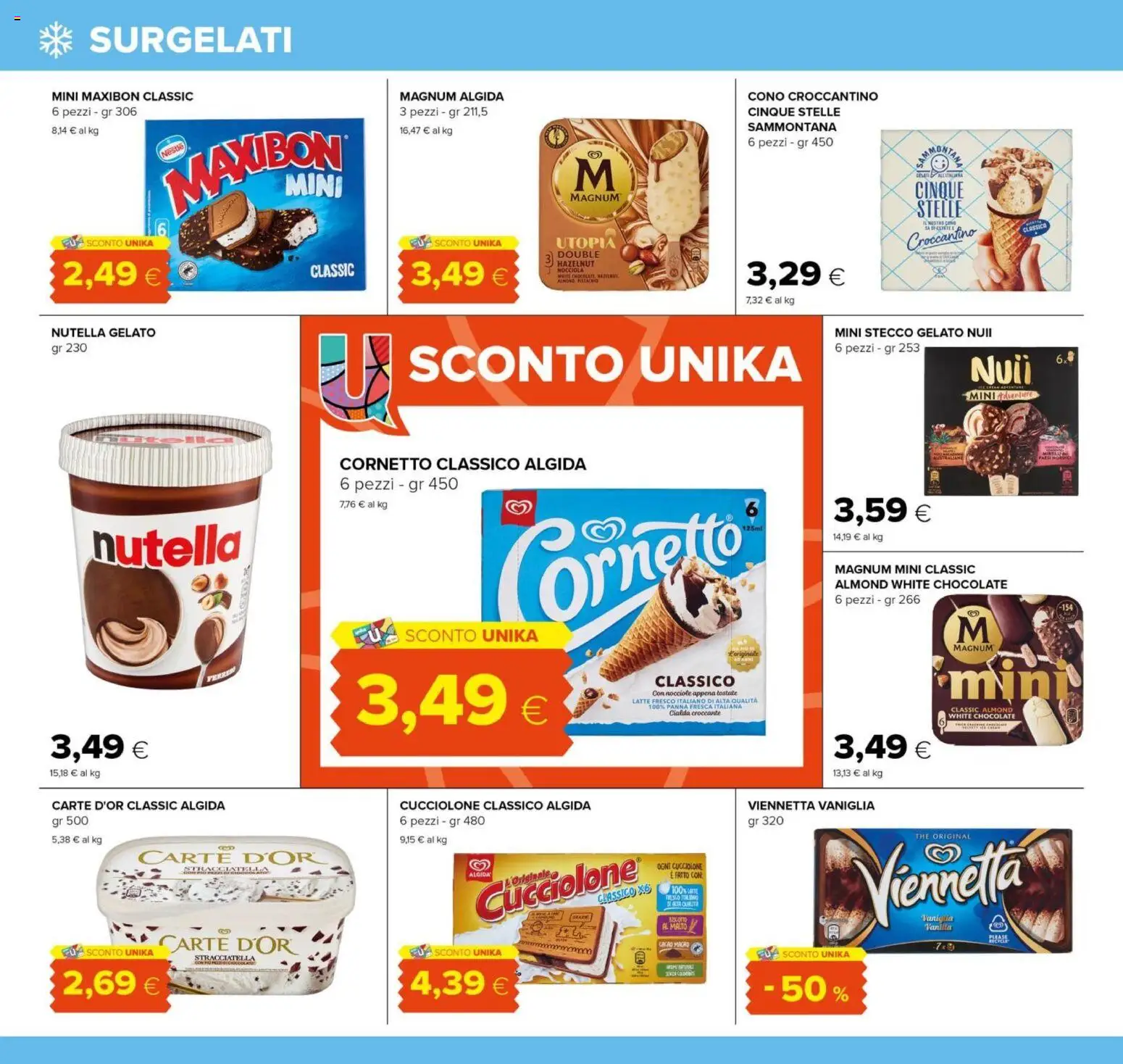 Volantino Oasi del 21/08/2026 | Pagina: 20 | Prodotti: Magnum, Gelato, Nocciole, Stracciatella