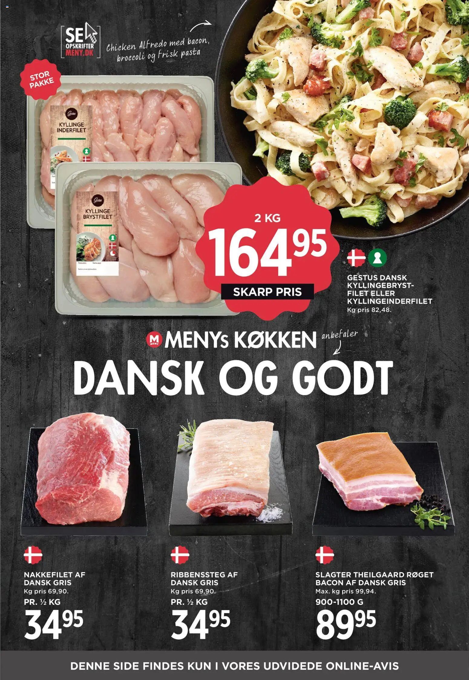 Meny tilbudsavis – gyldig fra 29.05.2026 | Side: 33 | Produkter: Pasta, Broccoli, Nakkefilet, Bacon