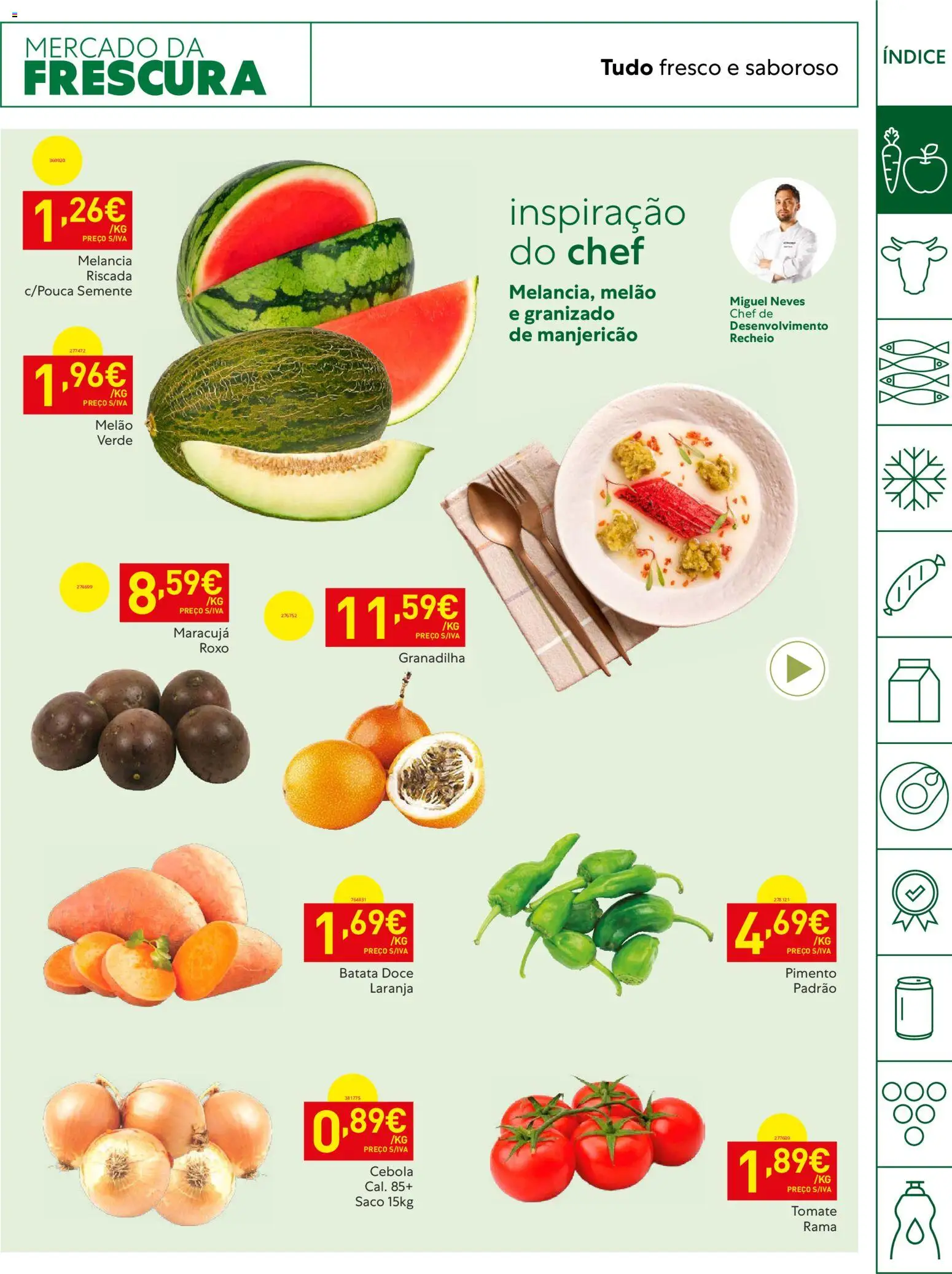 Recheio Horeca Madeira │ válido de 19.05.2026 | Página: 3 | Produtos: Batata, Cebola, Tomate, Melão