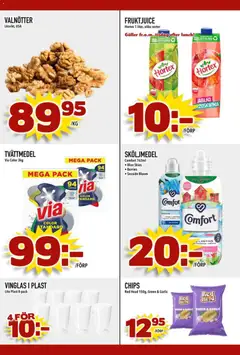 Din Mat erbjudanden - Förhandsvisning av reklamblad från butik Din Mat aktuell från 18.05.2026 | Sida: 3 | Produkter: Tvättmedel, Sköljmedel, Galler, Chips