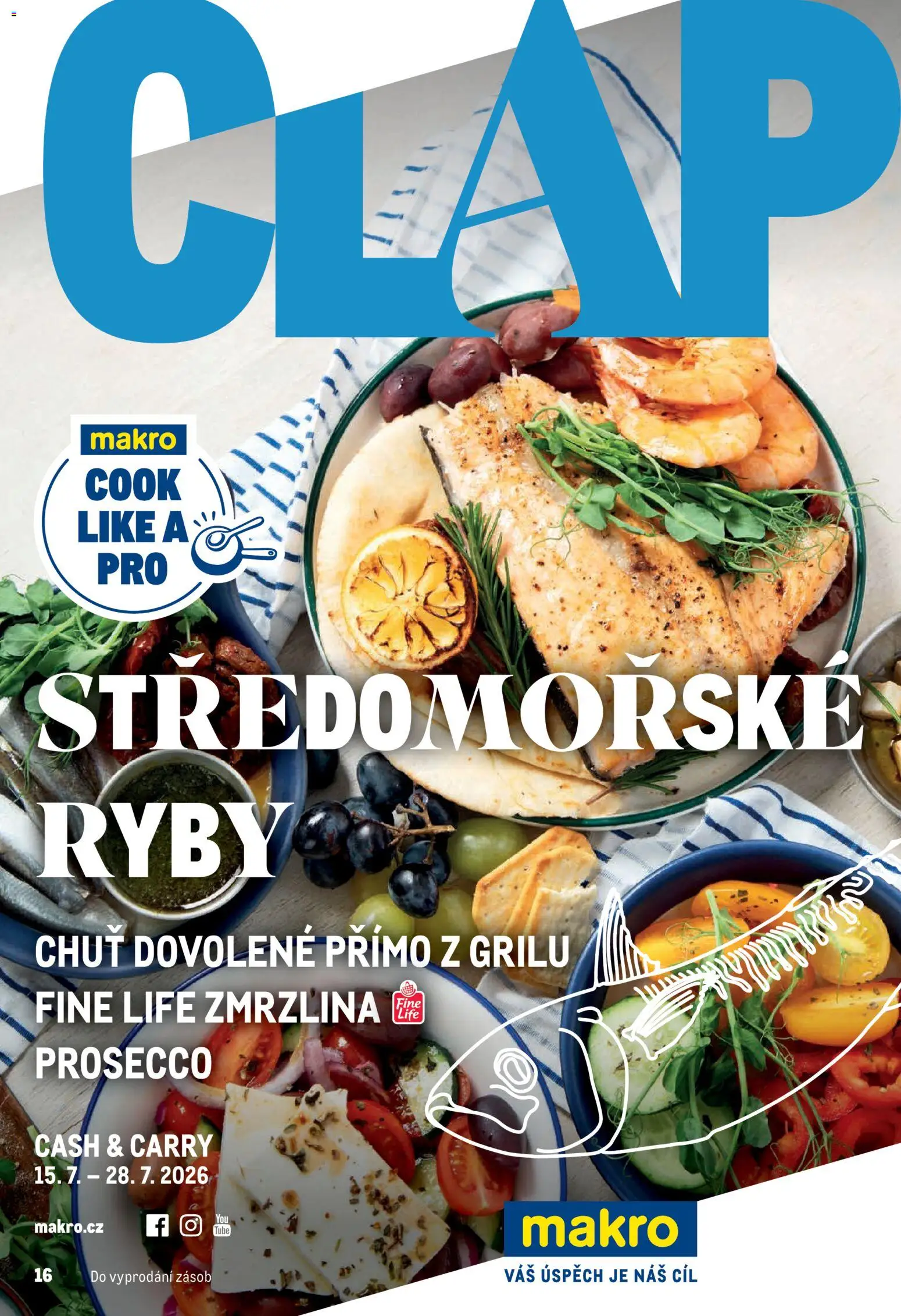 Makro leták - Pro milovníky jídla od 15.07.2026 | Strana: 1 | Produkty: Prosecco, Zmrzlina, Ryby