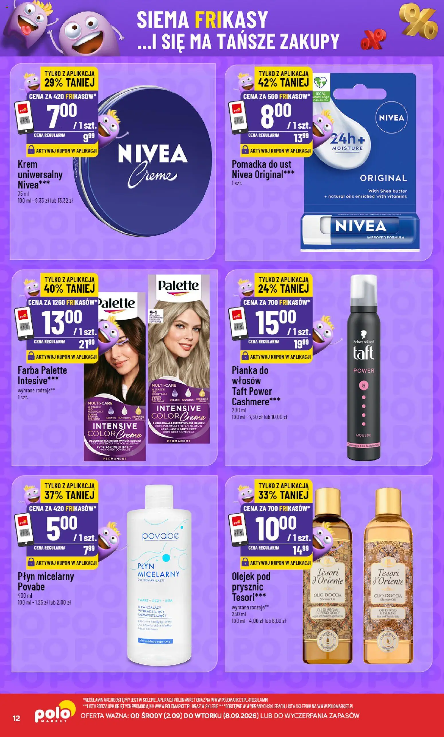 POLOmarket gazetka - Frikasowe Hity od 02.09.2026 | Strona: 12 | Produkty: Prysznic, Pomadka, Krem, Pomadka do ust