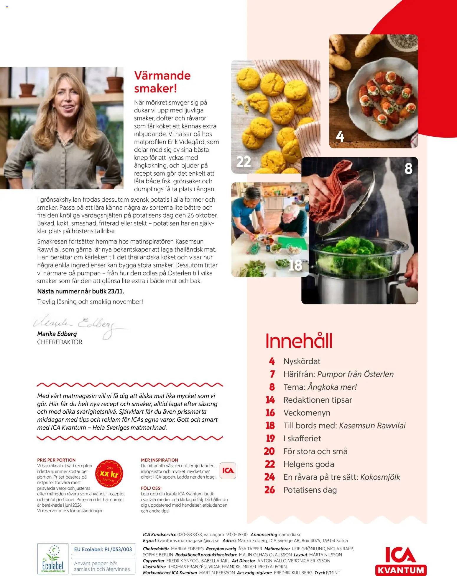 ICA Kvantum reklamblad aktuell från 01/11/2026 | Sida: 3 | Produkter: Kokosmjölk, Papper, Ingredienser, Grönsaker