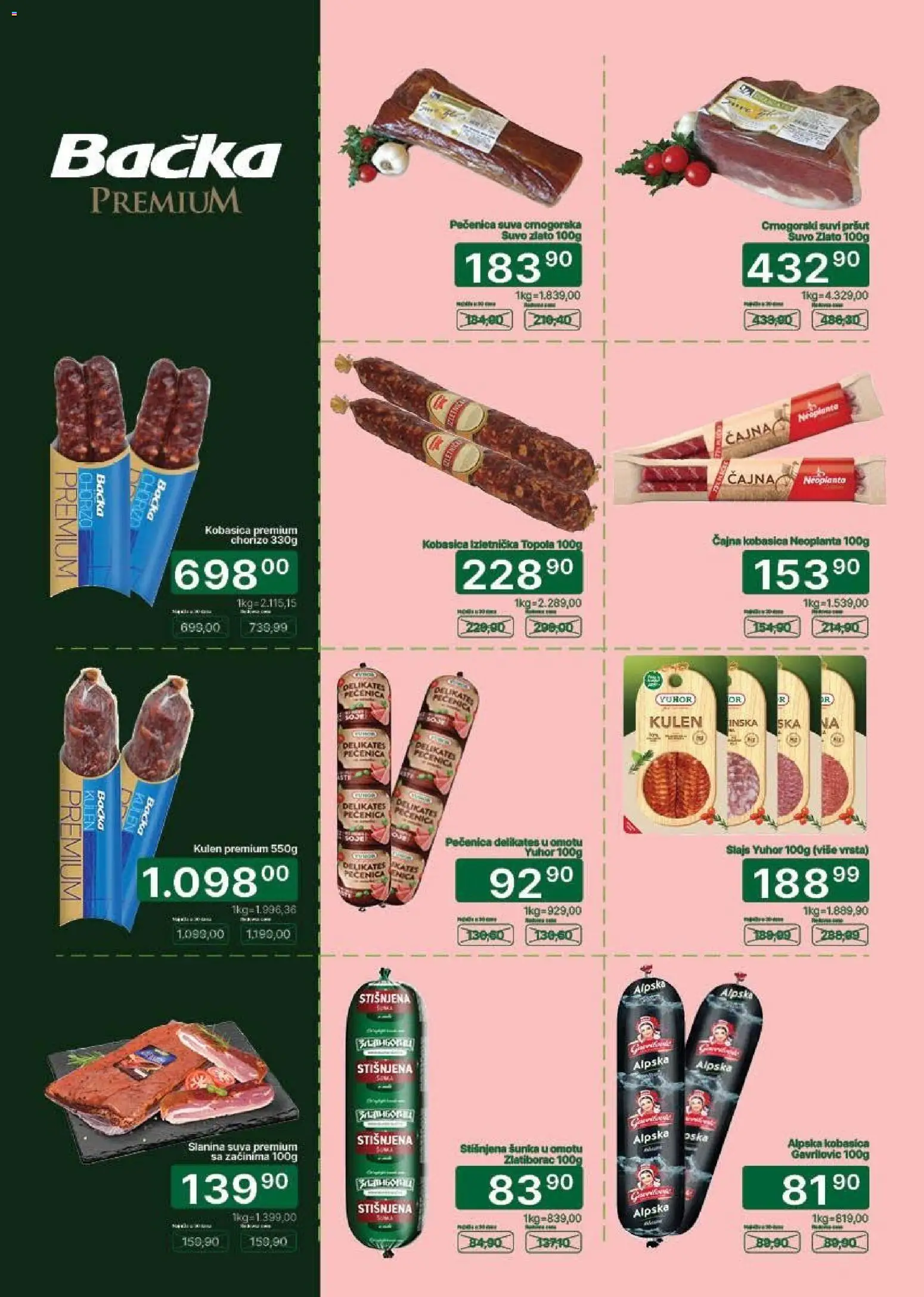 Univerexport katalog - važi od 25.05.2026 | Strana: 5 | Proizvode: Kulen, Šunka, Kobasica, Pečenica