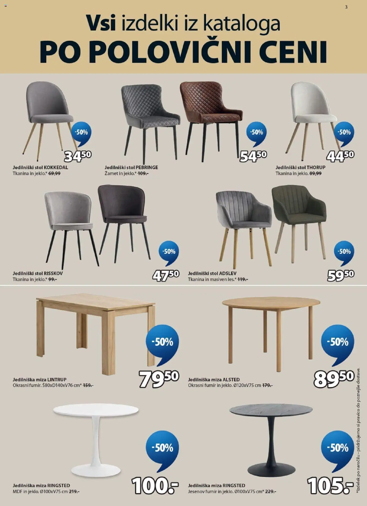 Novi JYSK katalog ponudbe – veljaven od 05.08.2026 | Stran: 3 | Izdelki: Furnir, Miza, Stol