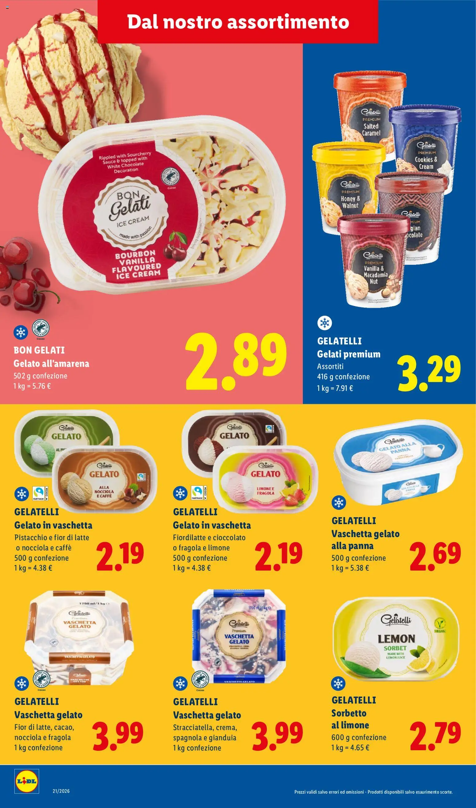 Volantino Lidl del 03/08/2026 | Pagina: 6 | Prodotti: Caffè, Panna, Sorbetto, Latte