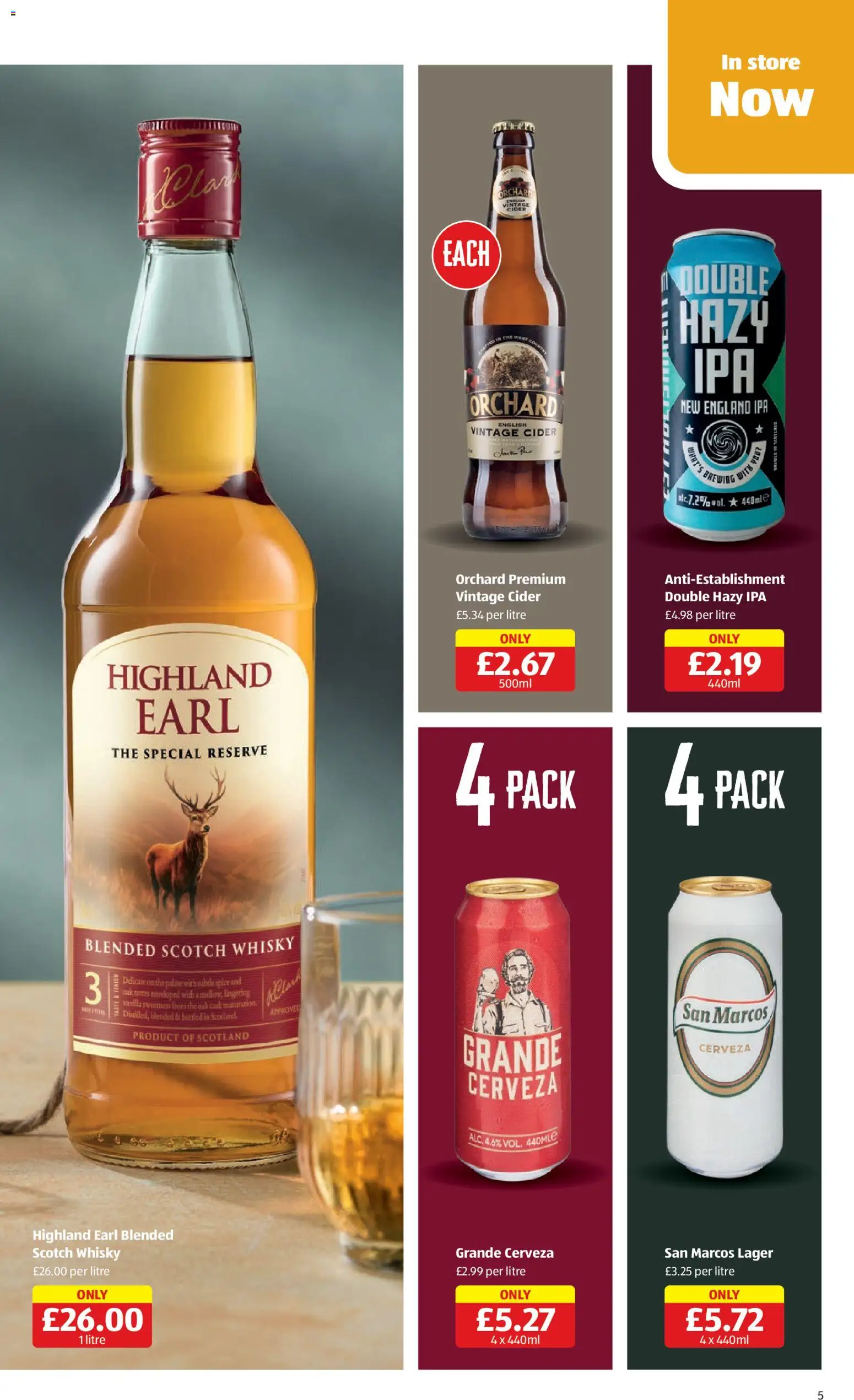 {H1} | Page: 5 | Products: Scotch whisky, Whisky, Vanilla