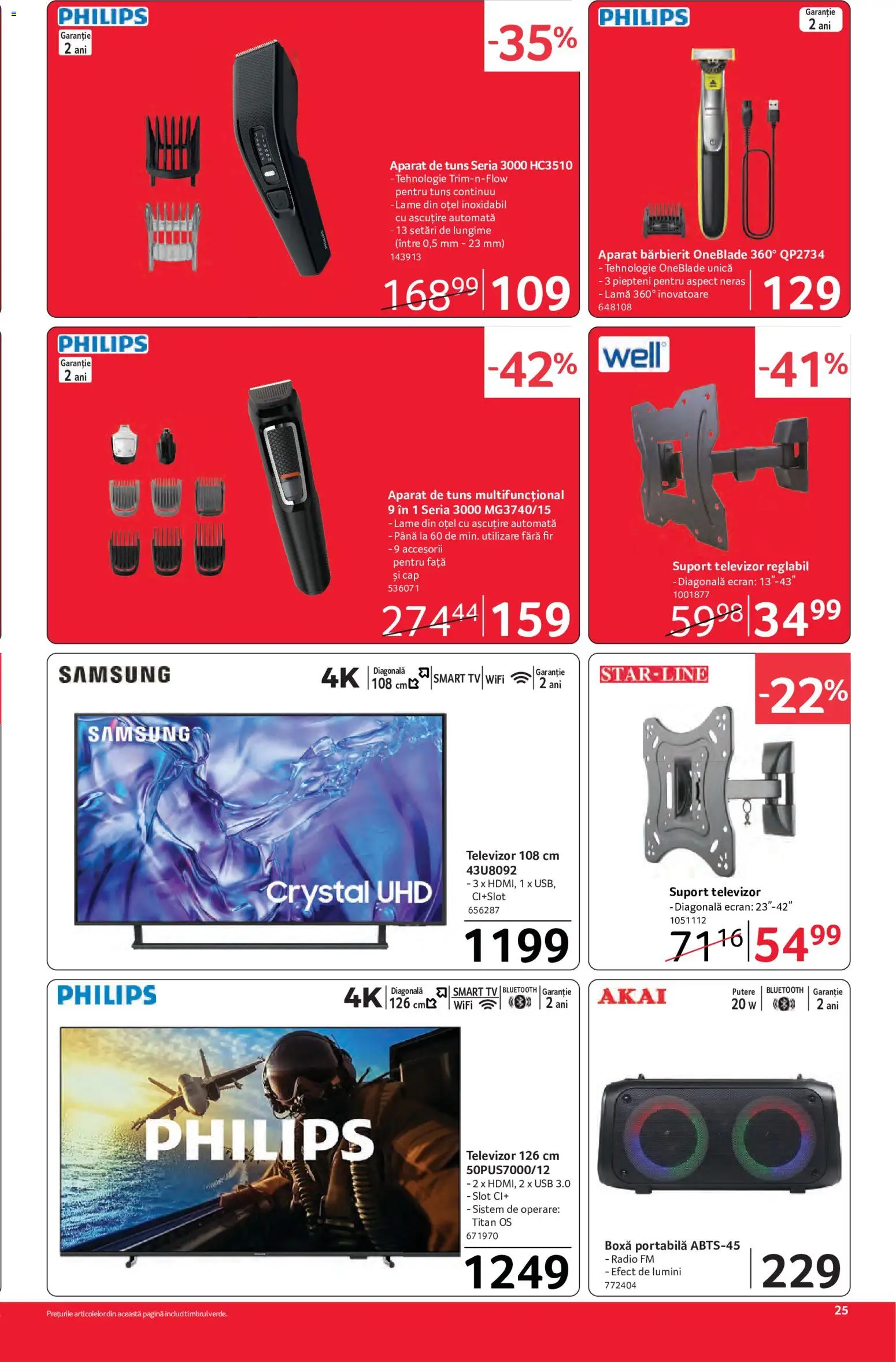 Noul catalog Selgros – valabil de la 12.06.2026 | Pagină: 25 | Produse: Enginar, Televizor, Usb, Boxă portabilă