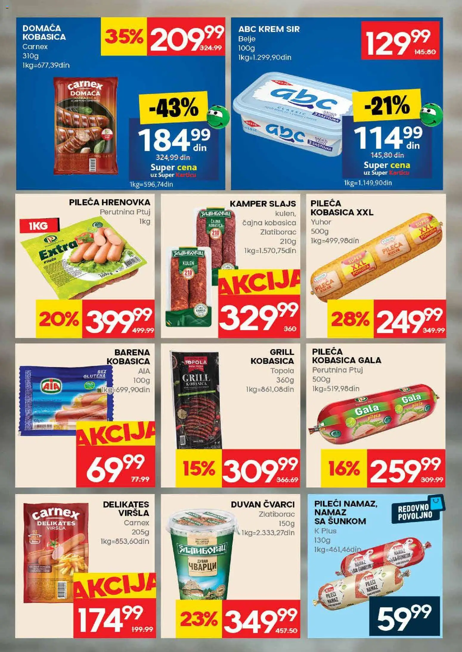 Idea katalog - važi od 07.05.2026 | Strana: 8 | Proizvode: Čvarci, Kulen, Krem sir, Sir