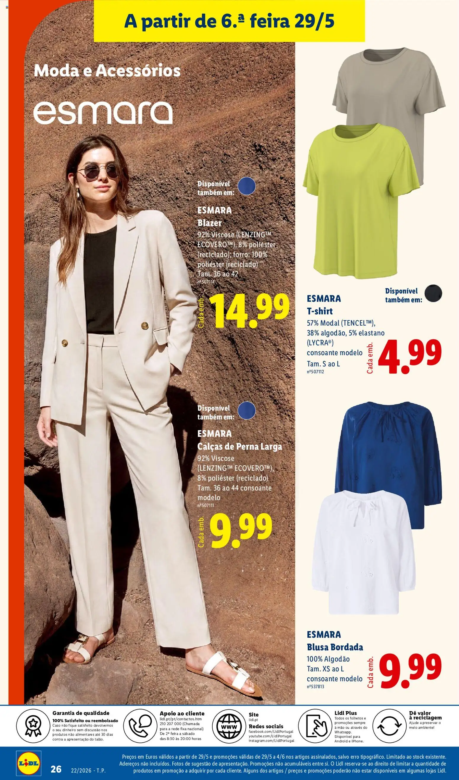 Lidl Novidades │ válido de 25.05.2026 | Página: 26 | Produtos: Algodão, Calças, Blusa, Blazer