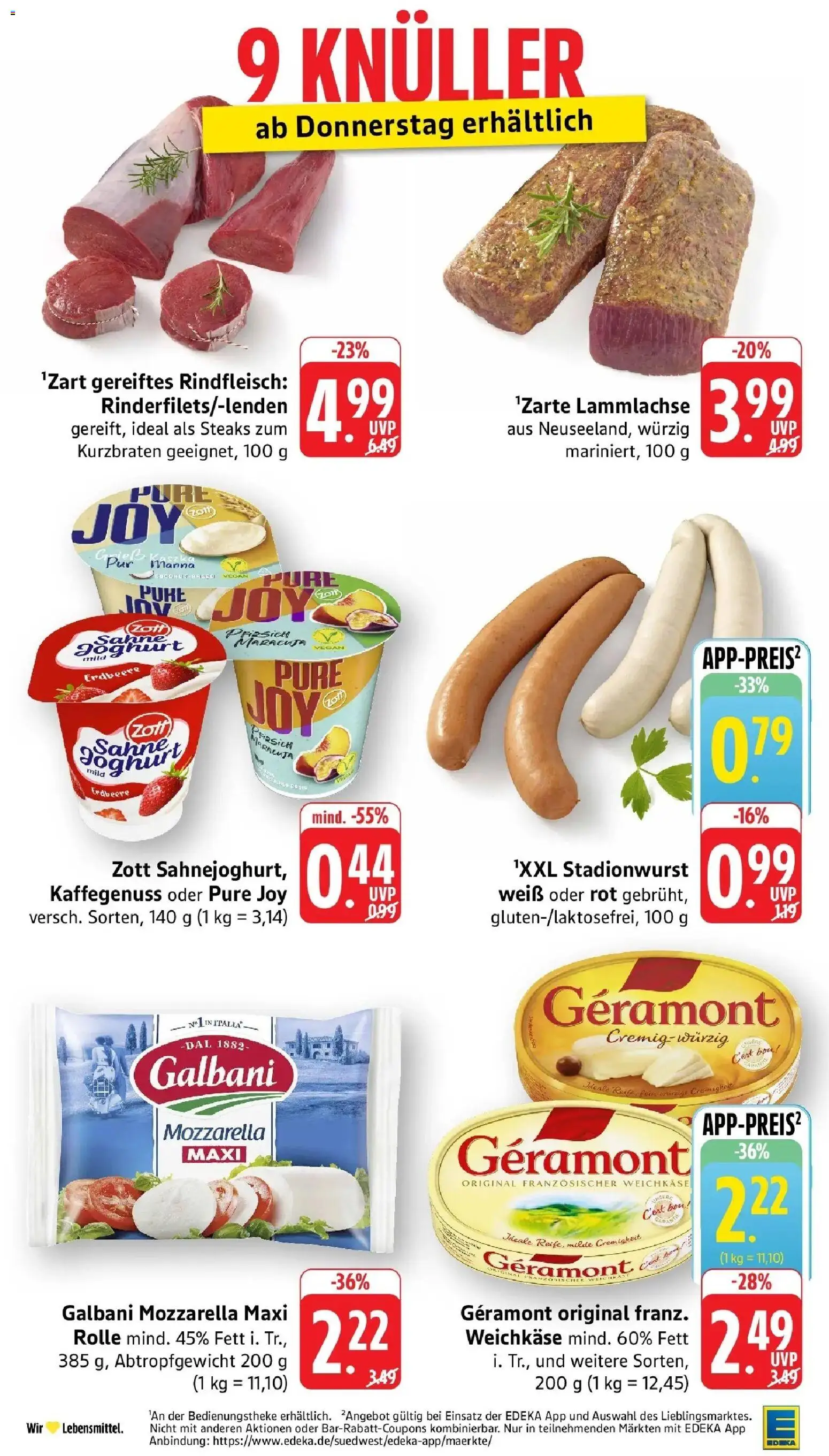 Edeka prospekt Blieskastel-Lautzkirchen – gültig ab 29.06.2026 | Seite: 44 | Produkte: Joghurt, Mozzarella, Box, Rindfleisch