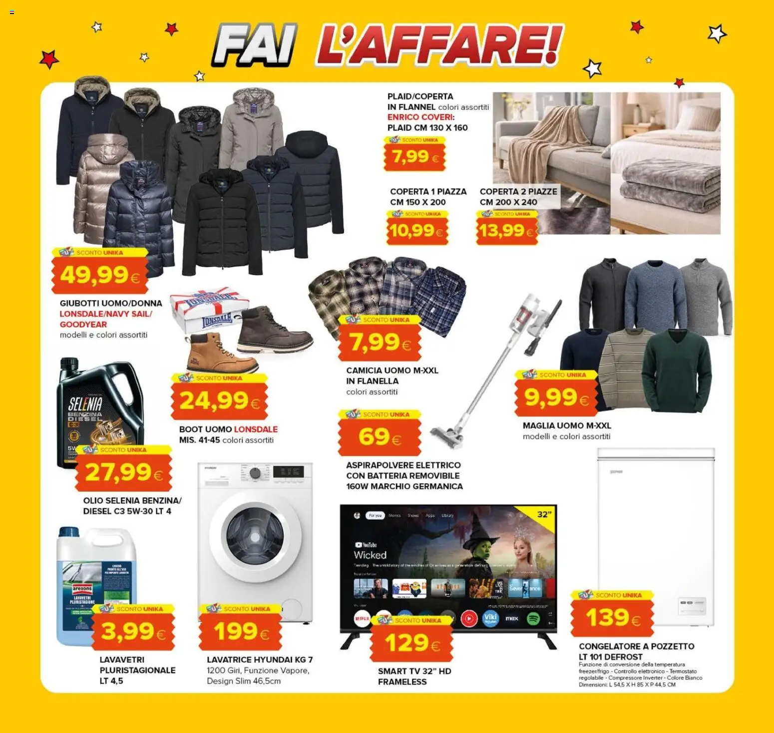 Volantino Oasi del 22/10/2026 | Pagina: 31 | Prodotti: Plaid, Camicia, Olio, Congelatore a pozzetto