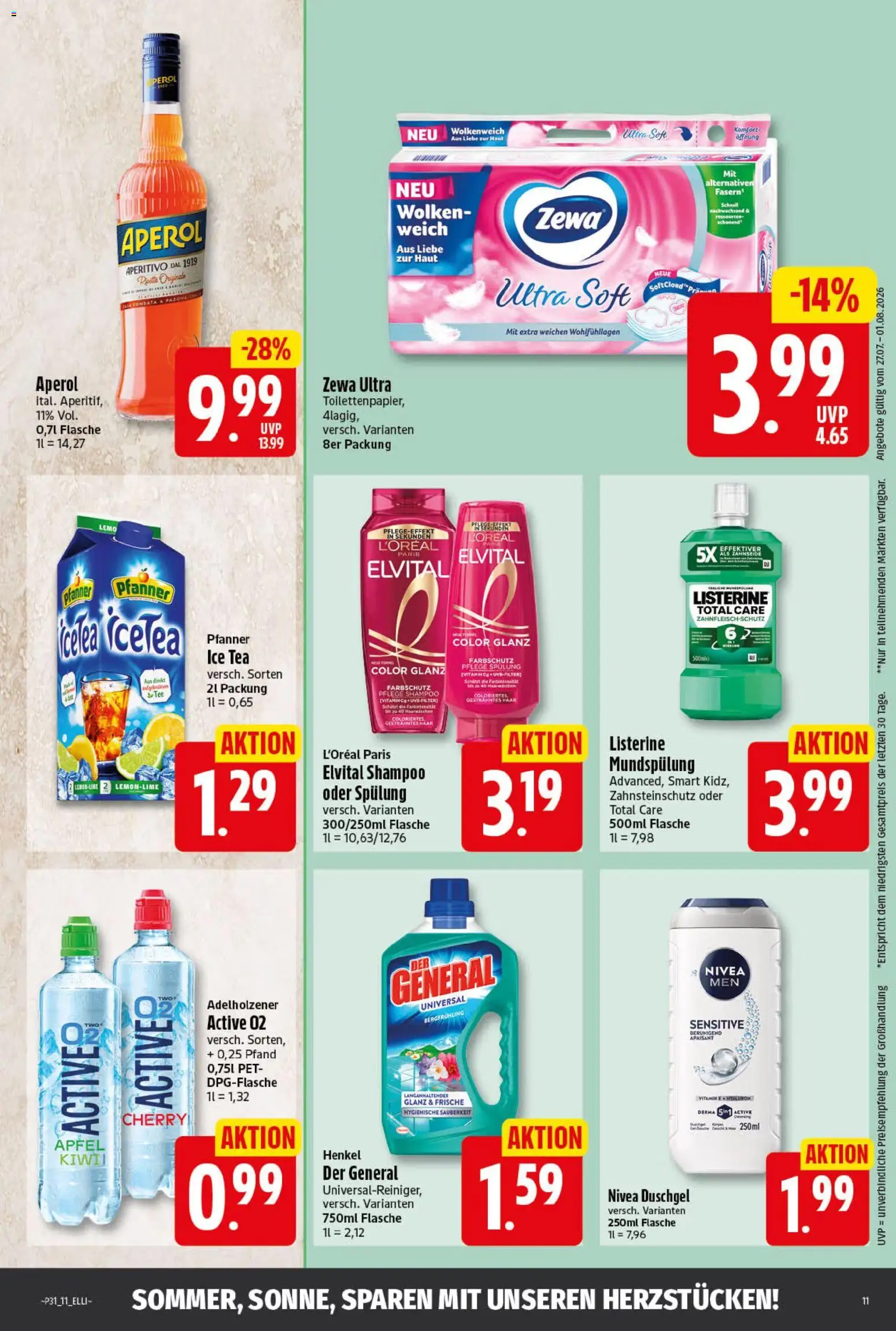Elli Markt Prospekt Langenberg – gültig ab 27.07.2026 | Seite: 11 | Produkte: Äpfel, Shampoo, Aperol, Listerine