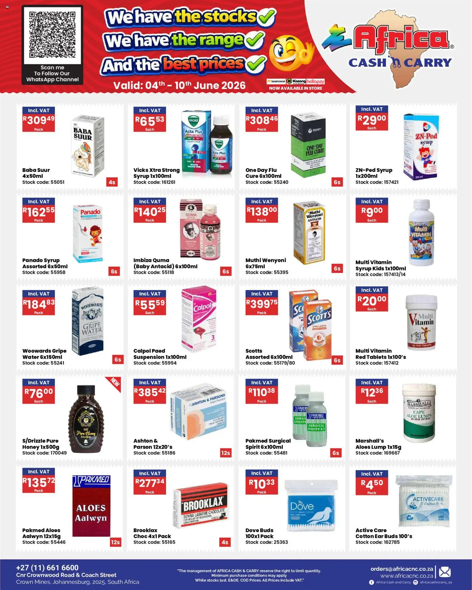 New Africa Cash & Carry catalogue – valid from 04.06.2026 | Page: 11 | Products: Bed, Chocolate, Syrup, Water