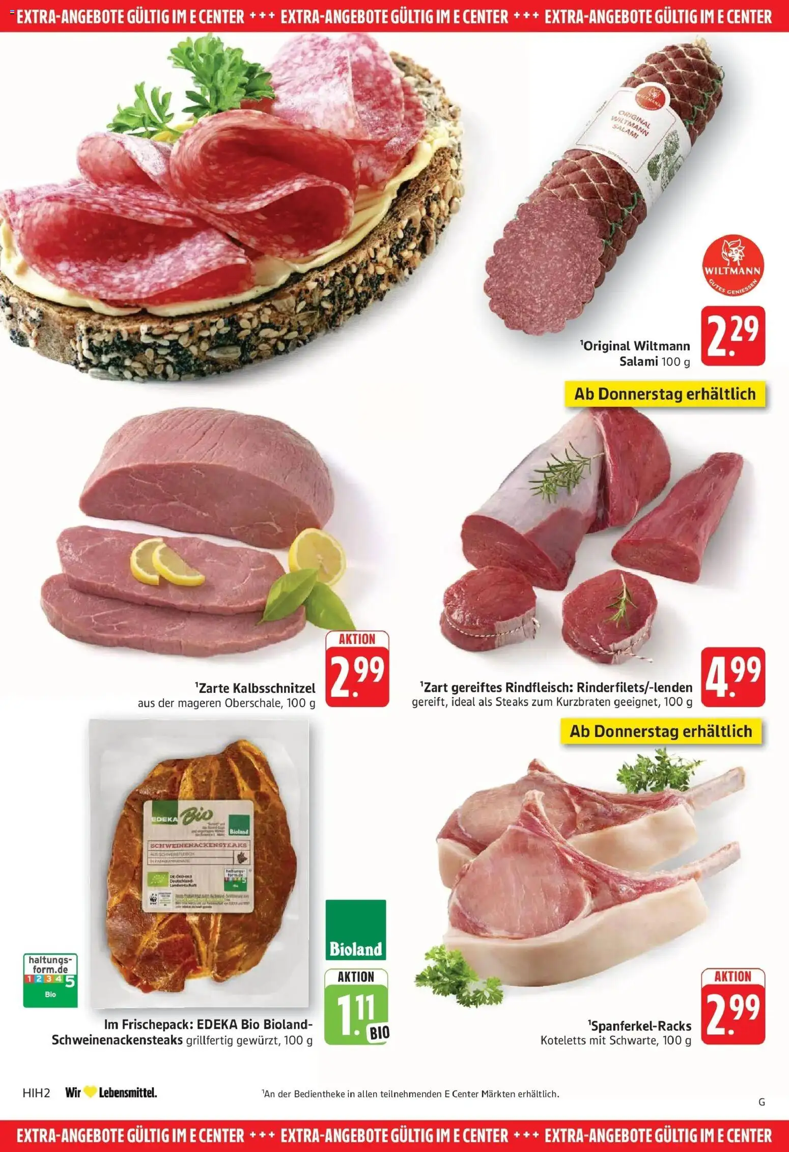E center Prospekt Eislingen (ab 24.08.2026) zum Blättern | Seite: 22 | Produkte: Salami, Rindfleisch