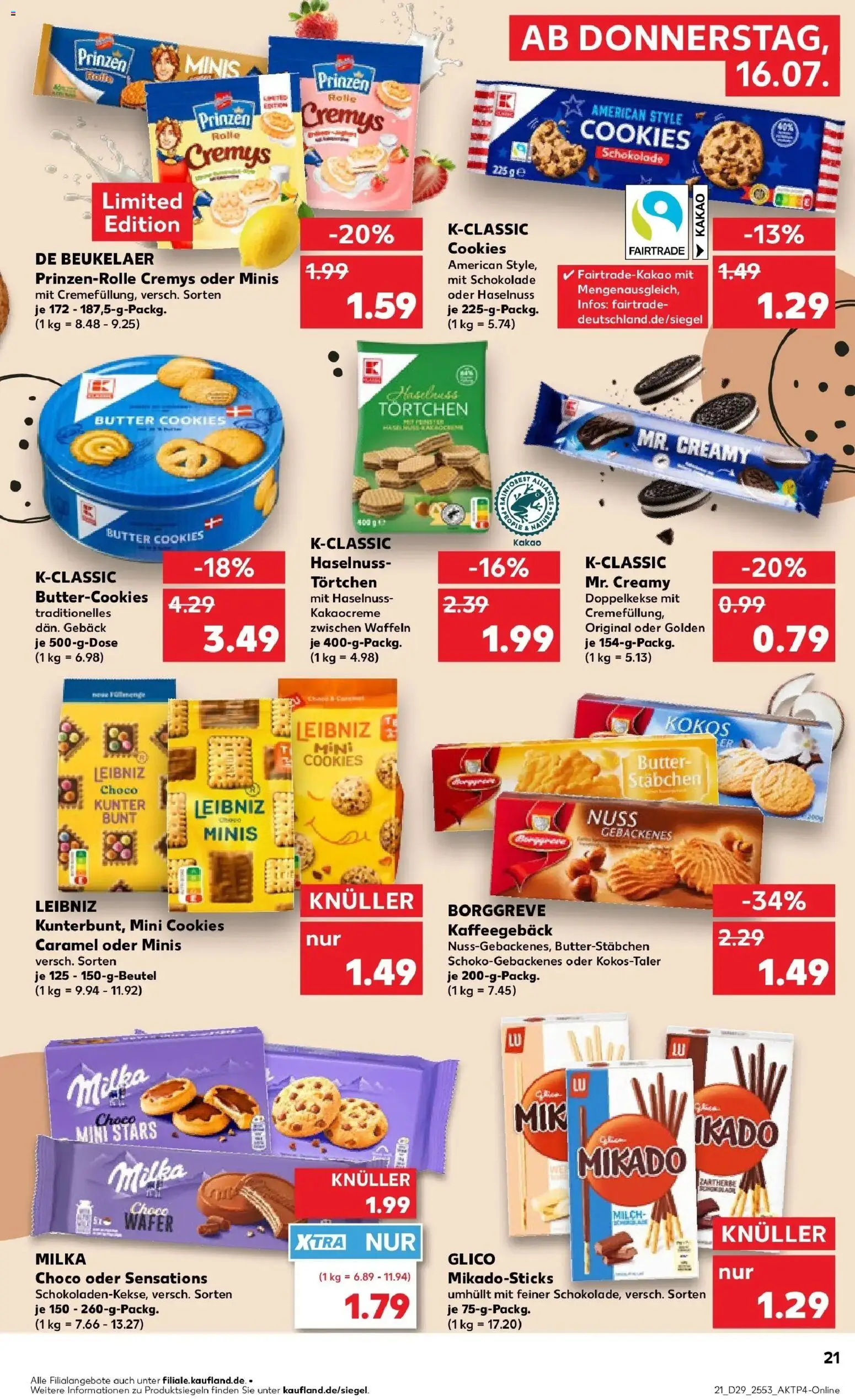 Kaufland Prospekt Oppenheim – gültig ab 13.07.2026 | Seite: 30 | Produkte: Milch, Schokolade, Milka, Waffeln