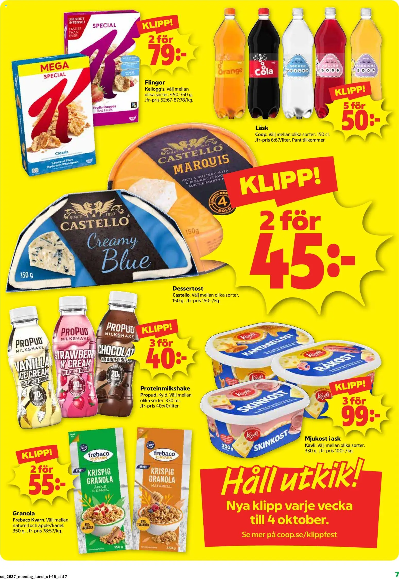 Coop Forum reklamblad aktuell från 07/09/2026 | Sida: 7 | Produkter: Kvarn, Kanel, Granola, Flingor