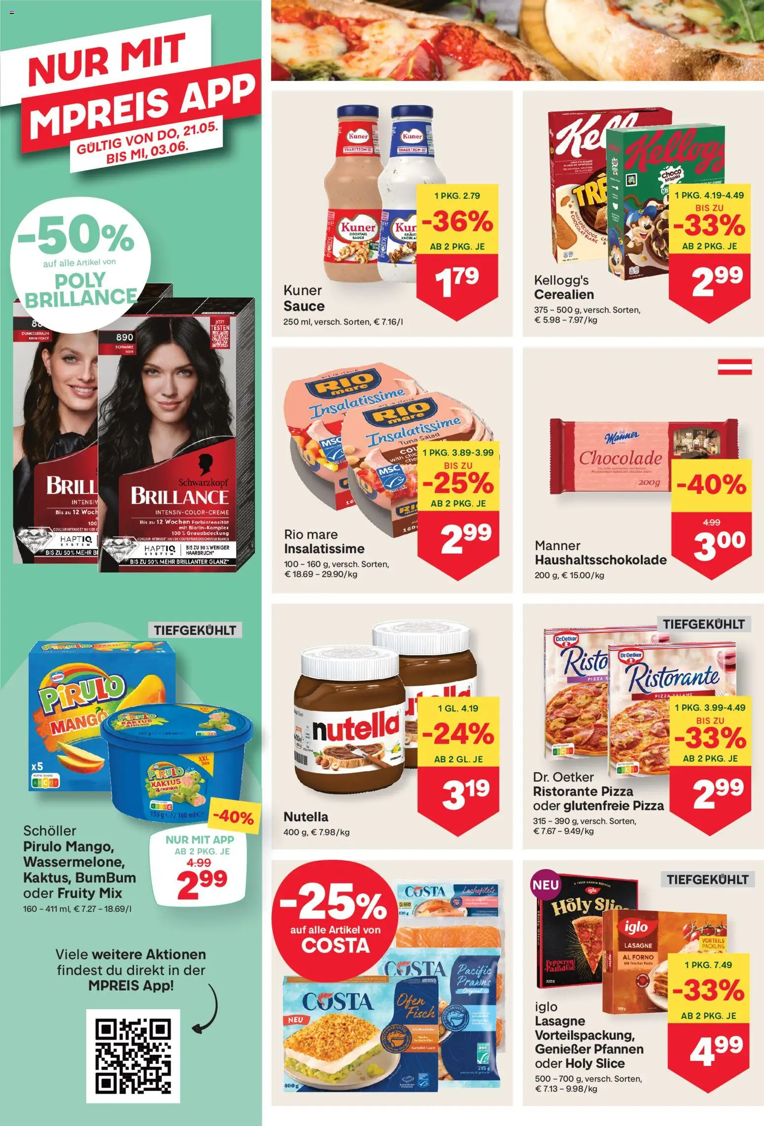 MPREIS Flugblatt gültig ab 21.05.2026 | Seite: 8 | Produkte: Pasta, Ofen, Pizza, Fisch