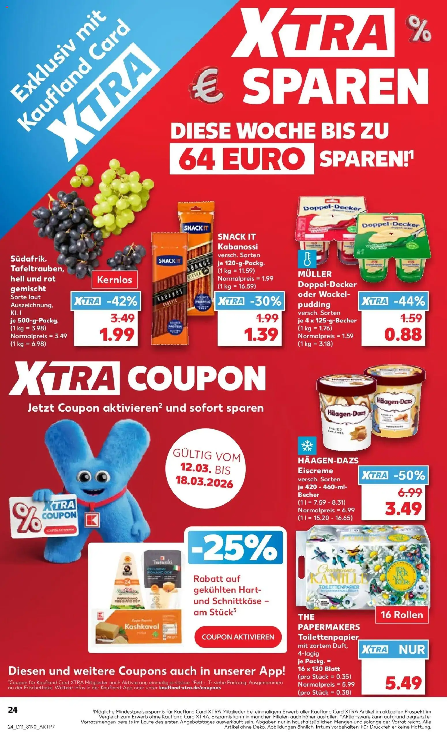 Kaufland Prospekt Meppen	 – gültig ab 09.03.2026 | Seite: 36 | Produkte: Eiscreme, Pudding, Toilettenpapier