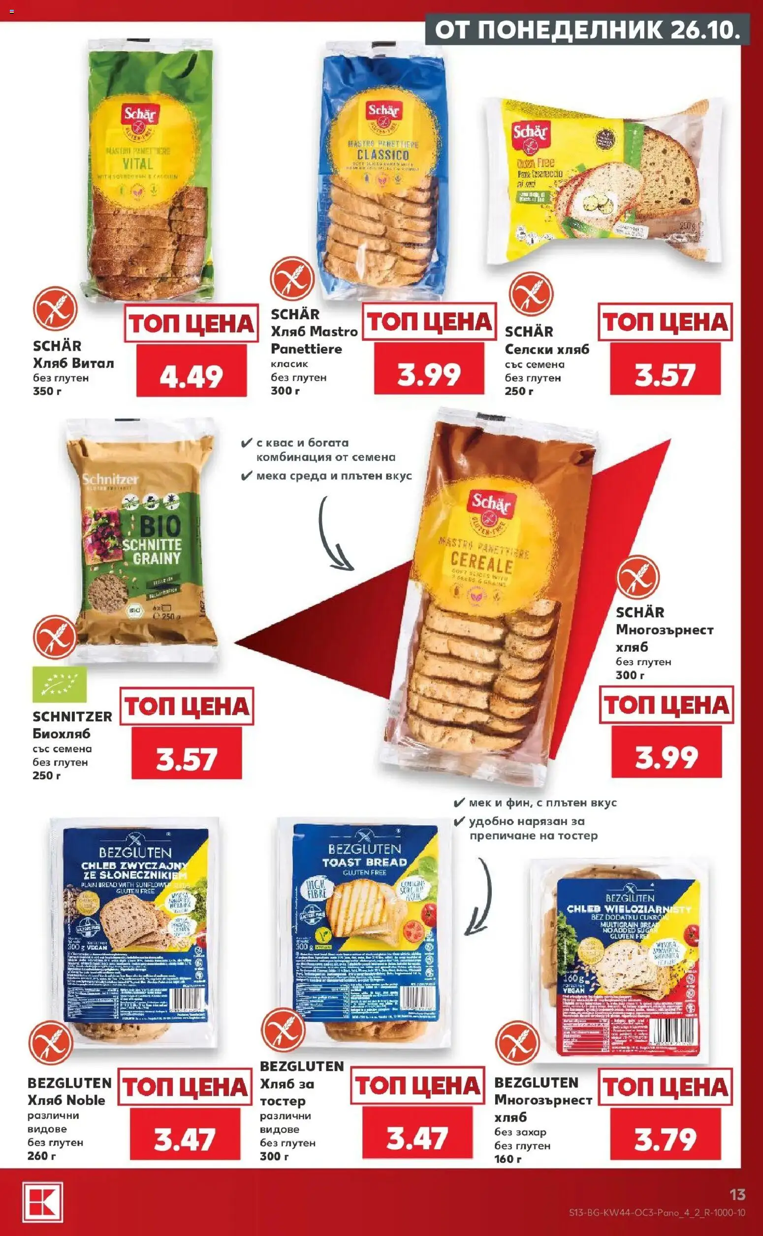 {H1} | Страница: 13 | Продукти: Хляб, Захар, Тостер, Семена