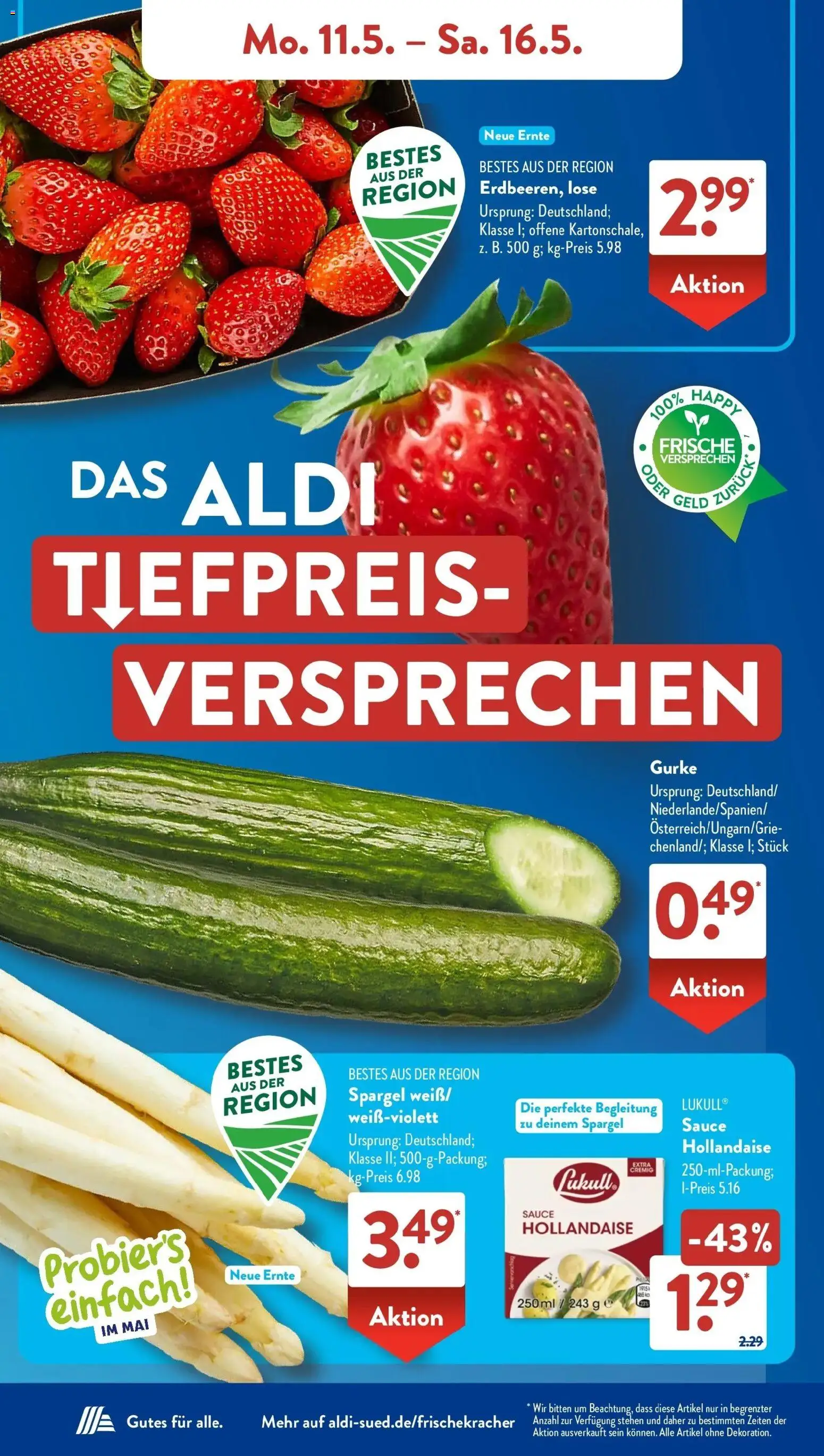 Aldi Süd Wochenangebote – gültig ab 11.05.2026 | Seite: 3 | Produkte: Spargel