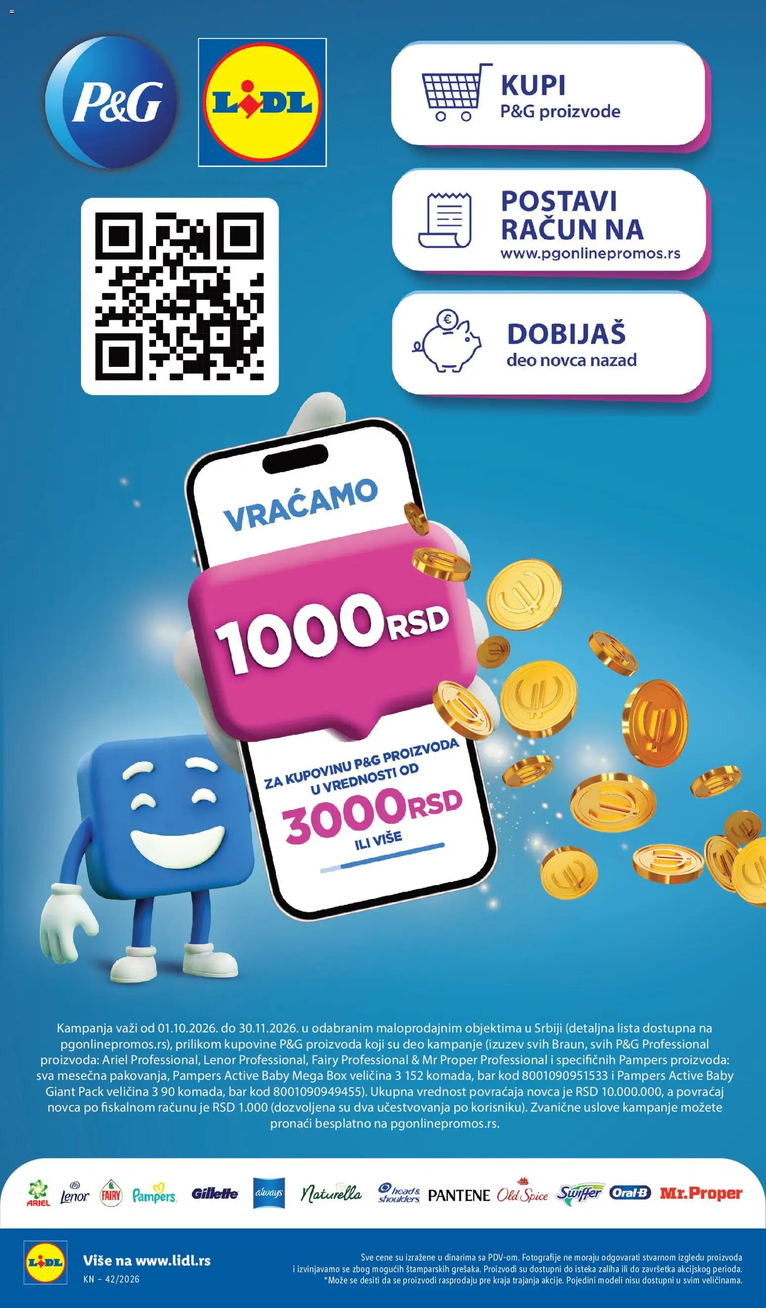 Lidl katalog - važi od 15.10.2026 | Strana: 72 | Proizvode: Gillette, Oral-B, Ariel, Pampers