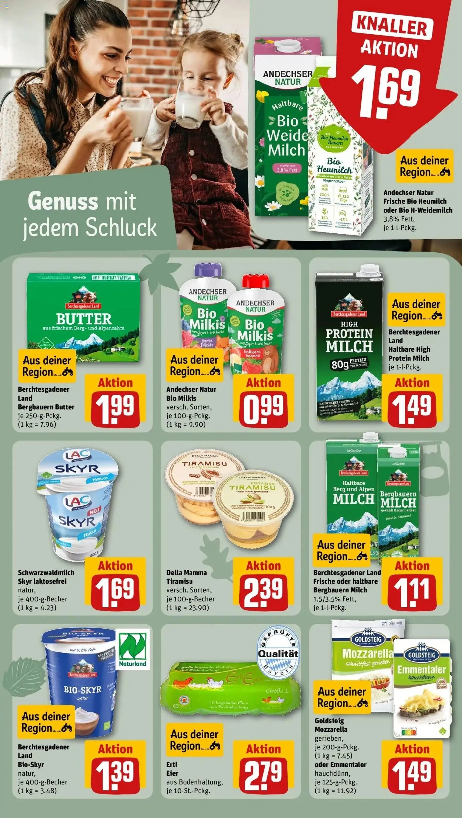 REWE Prospekt ab 14.09.2026 zum Blättern » Angebote | Seite: 20 | Produkte: Milch, Butter, Eier, Skyr