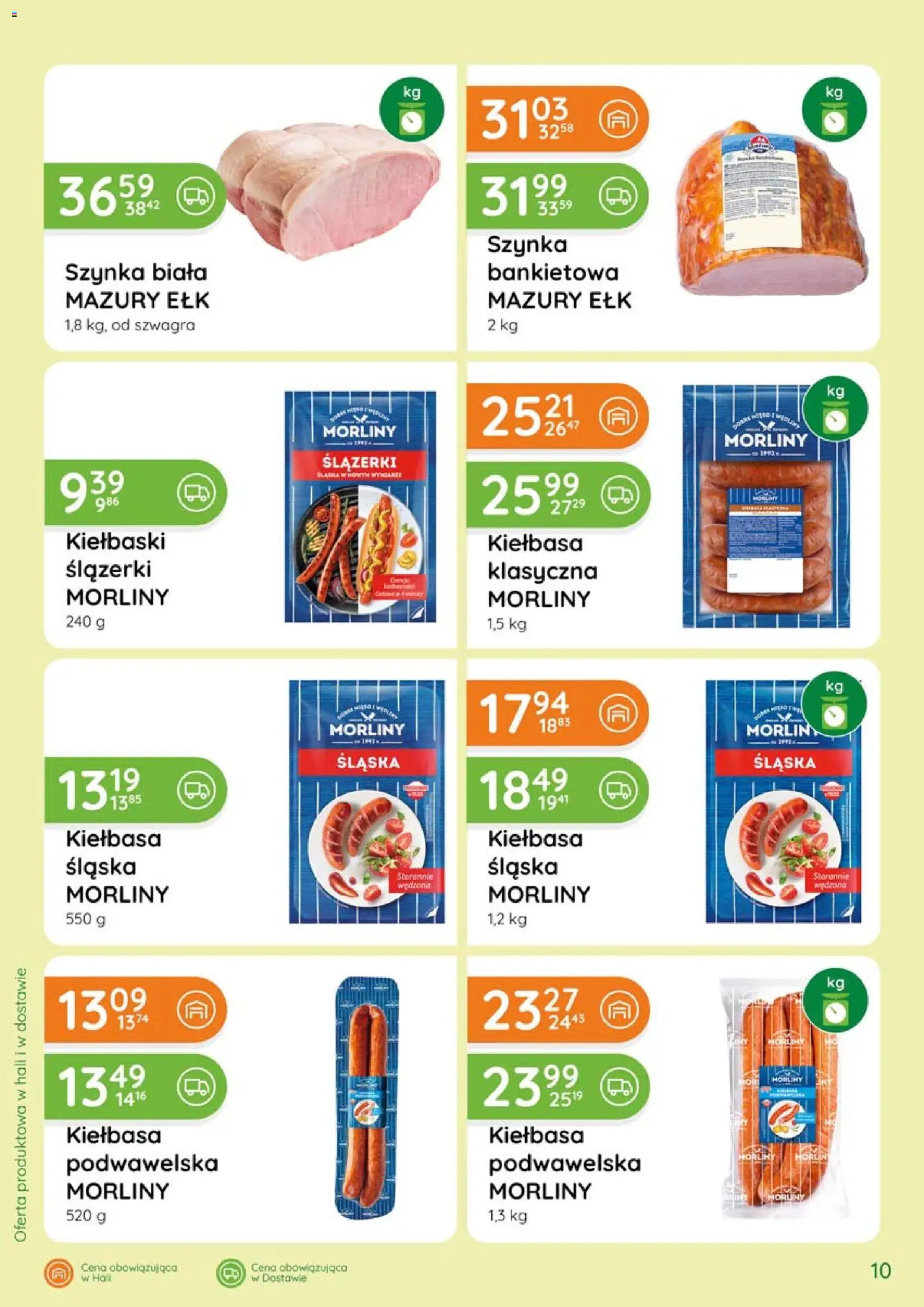 Eurocash gazetka - Katalog Wędlin od 04.06.2026 | Strona: 10 | Produkty: Kiełbasa, Kiełbaski, Szynka, Kiełbasa podwawelska