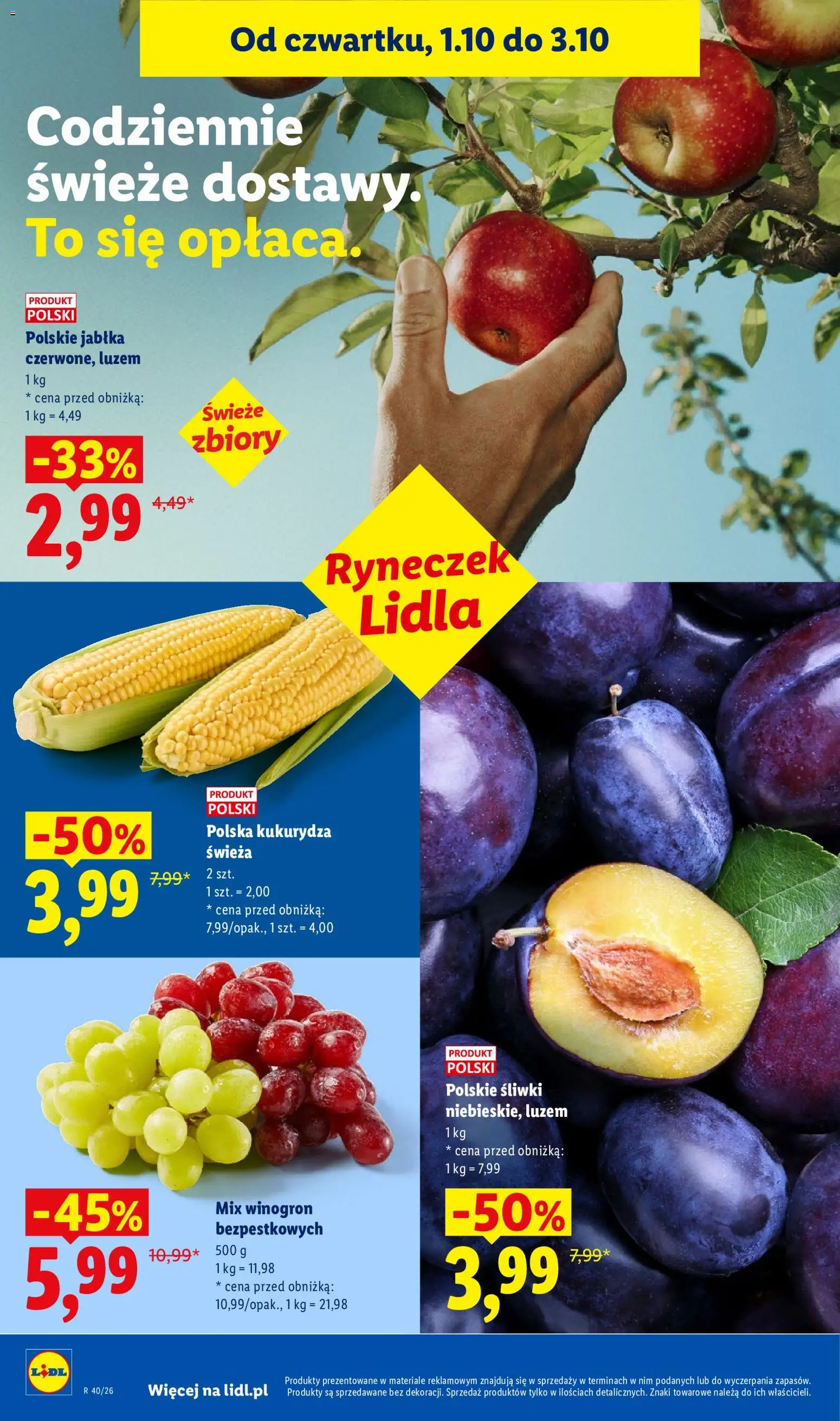 Lidl Polsko leták od 01.10.2026 | Strana: 48 | Produkty: Jablka