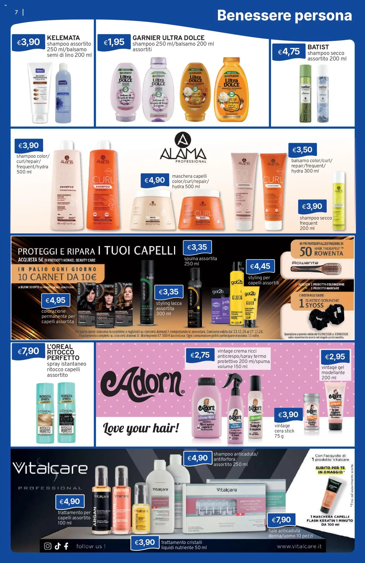 Volantino Sirene Blu del 01/09/2026 | Pagina: 7 | Prodotti: Shampoo, Balsamo, Maschera, Riso