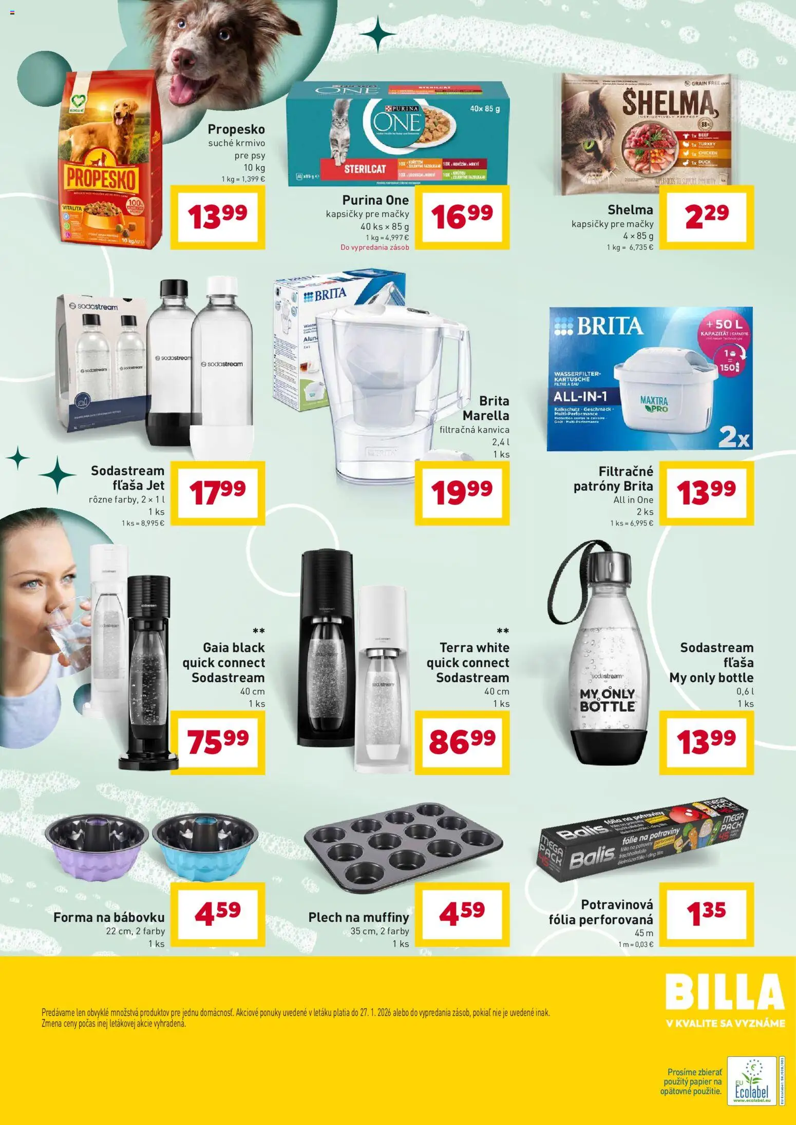 Nové Billa akcie – leták je platný od 07.04.2026 | Strana: 6 | Produkty: Filtračná kanvica, Kanvica, Sodastream
