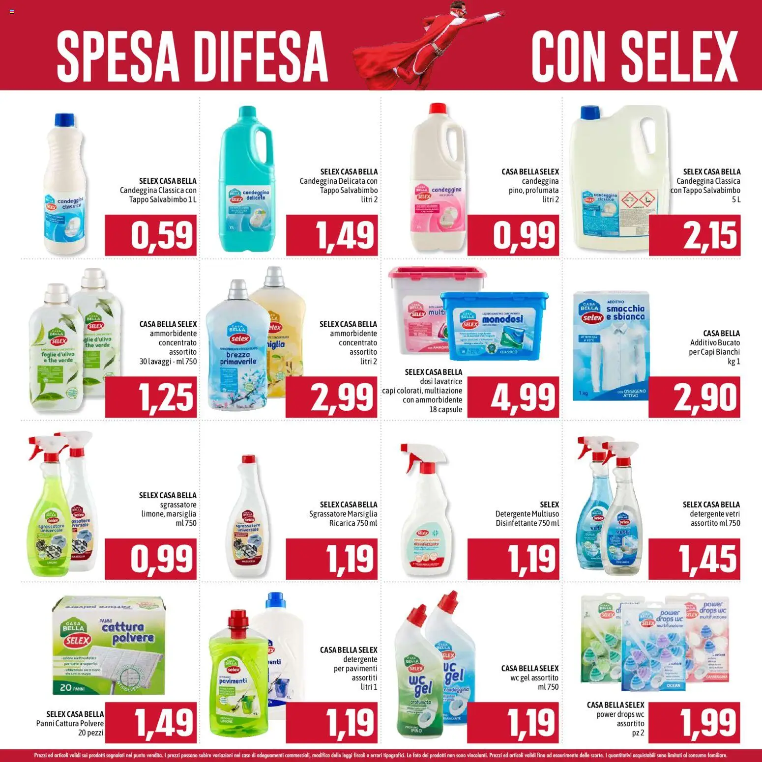 Volantino Emisfero del 01.02.2026 | Pagina: 20 | Prodotti: Ammorbidente, Detergente, Candeggina, Lavatrice