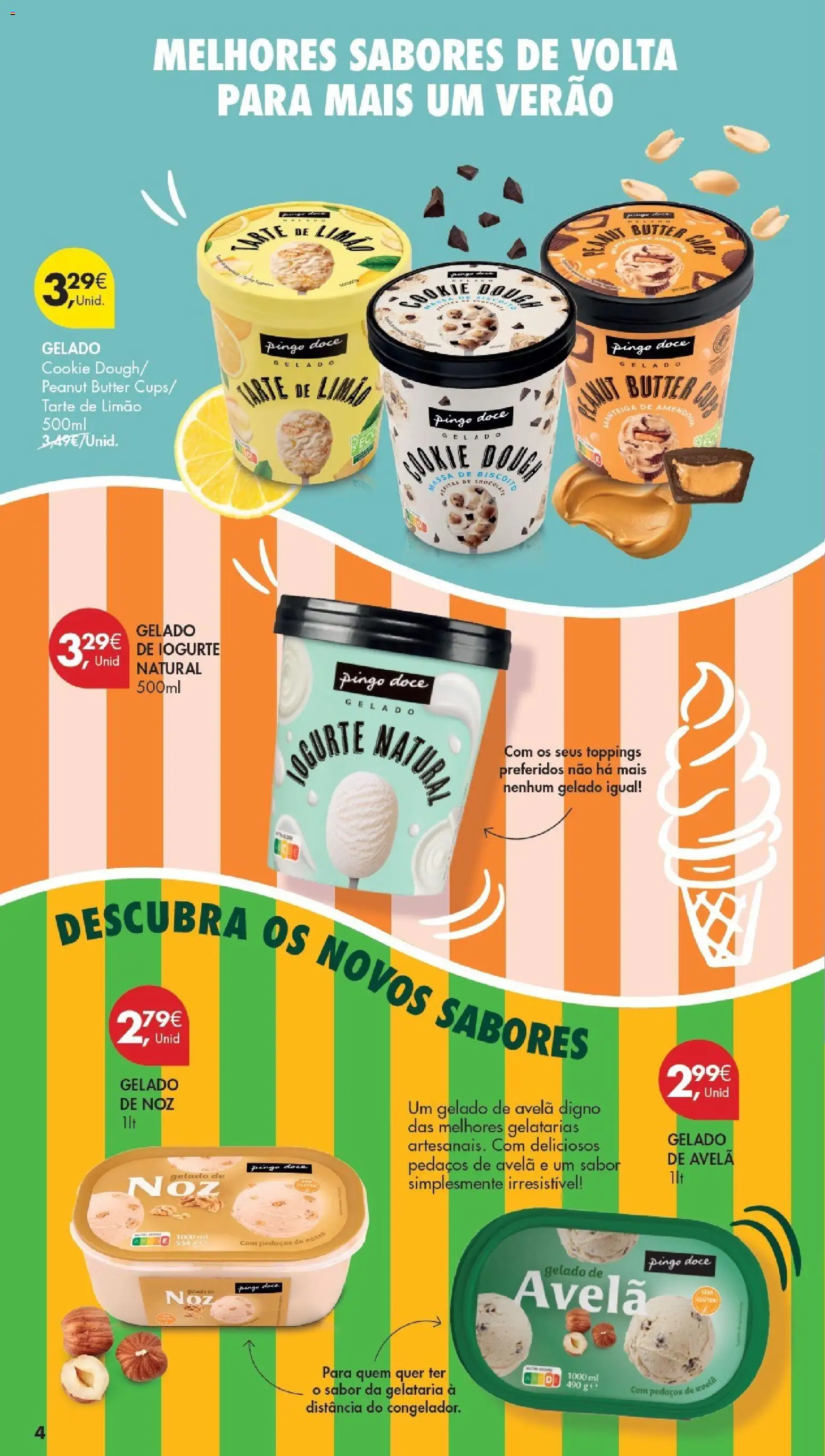 Pingo Doce Especial Gelados │ válido de 21/07/2026 | Página: 4 | Produtos: Gelado, Iogurte, Tarte