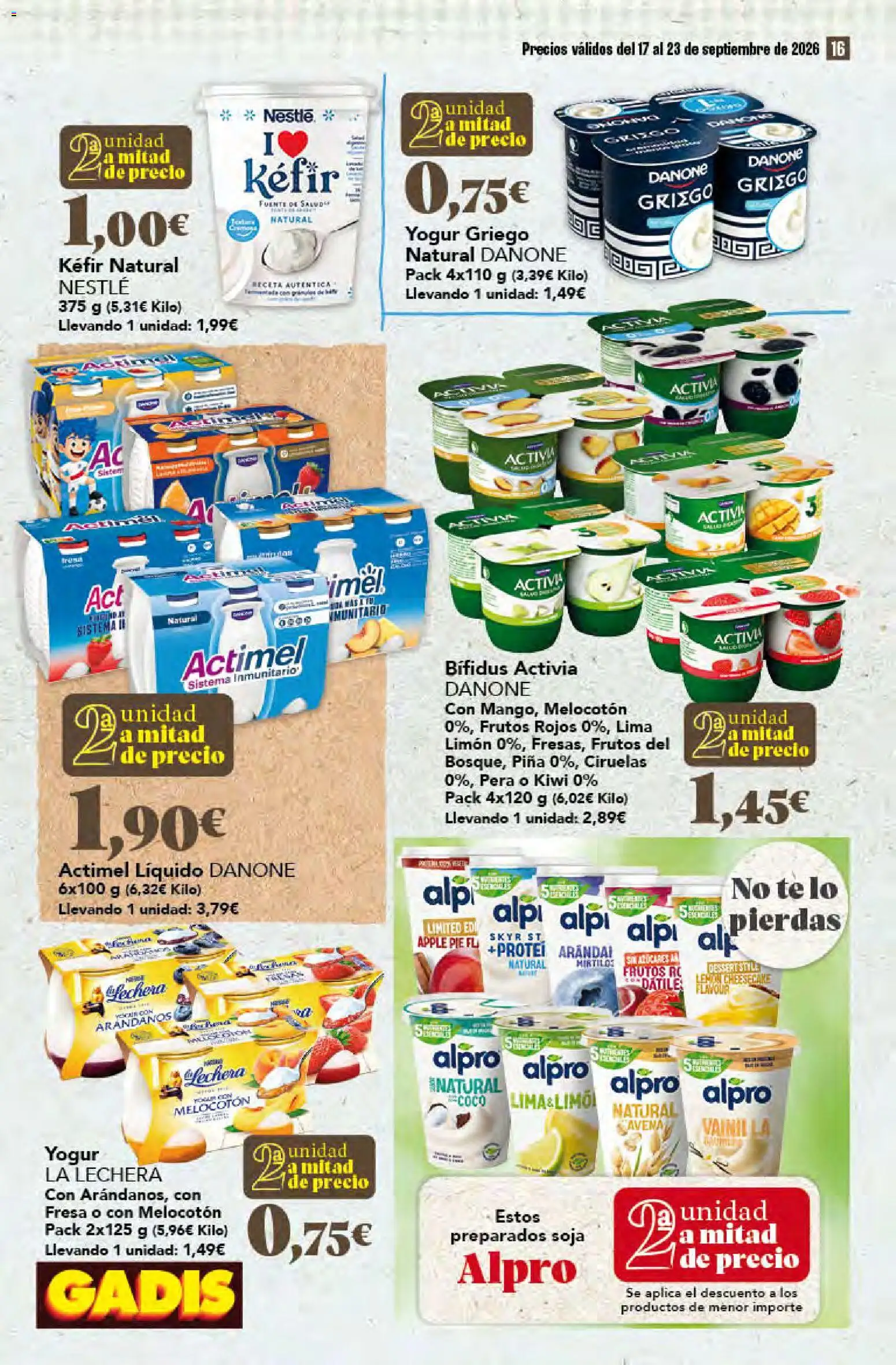 Gadis folleto │ válido desde el 17/09/2026 | Página: 16 | Productos: Lima, Piña, Kiwi, Apple