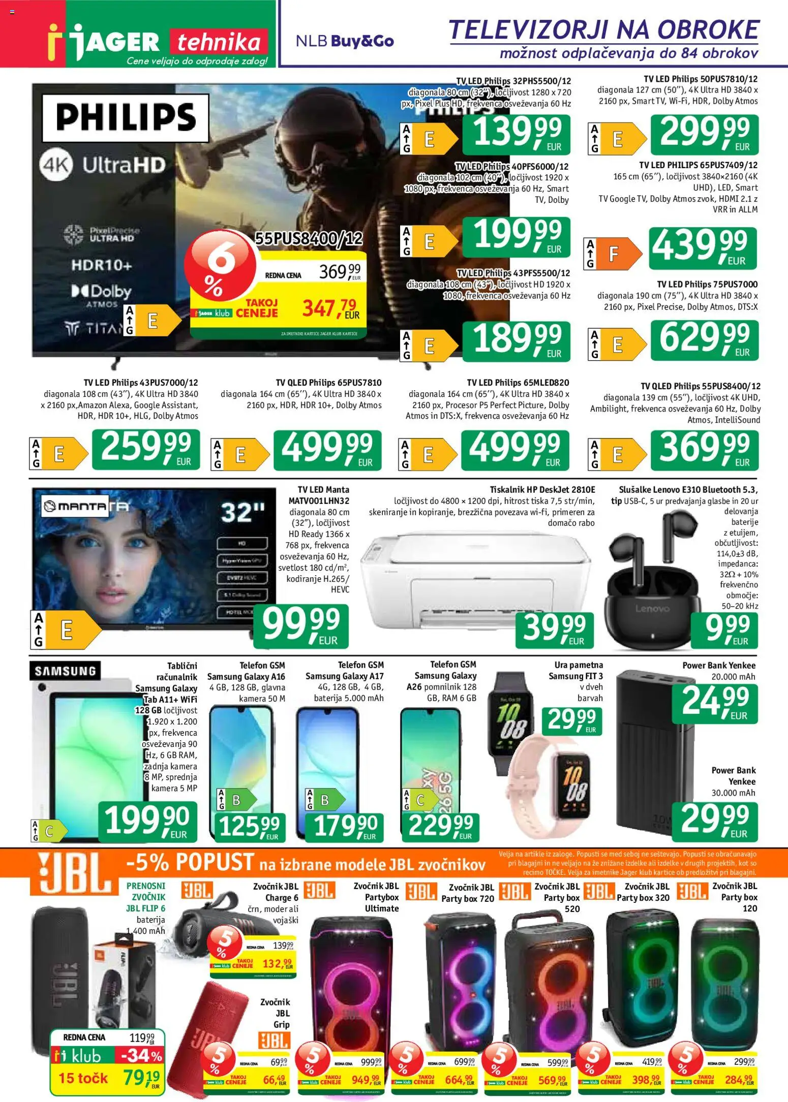 Novi Jager katalog ponudbe – veljaven od 10.06.2026 | Stran: 11 | Izdelki: Baterija, Tiskalnik, Tv, Gsm telefon