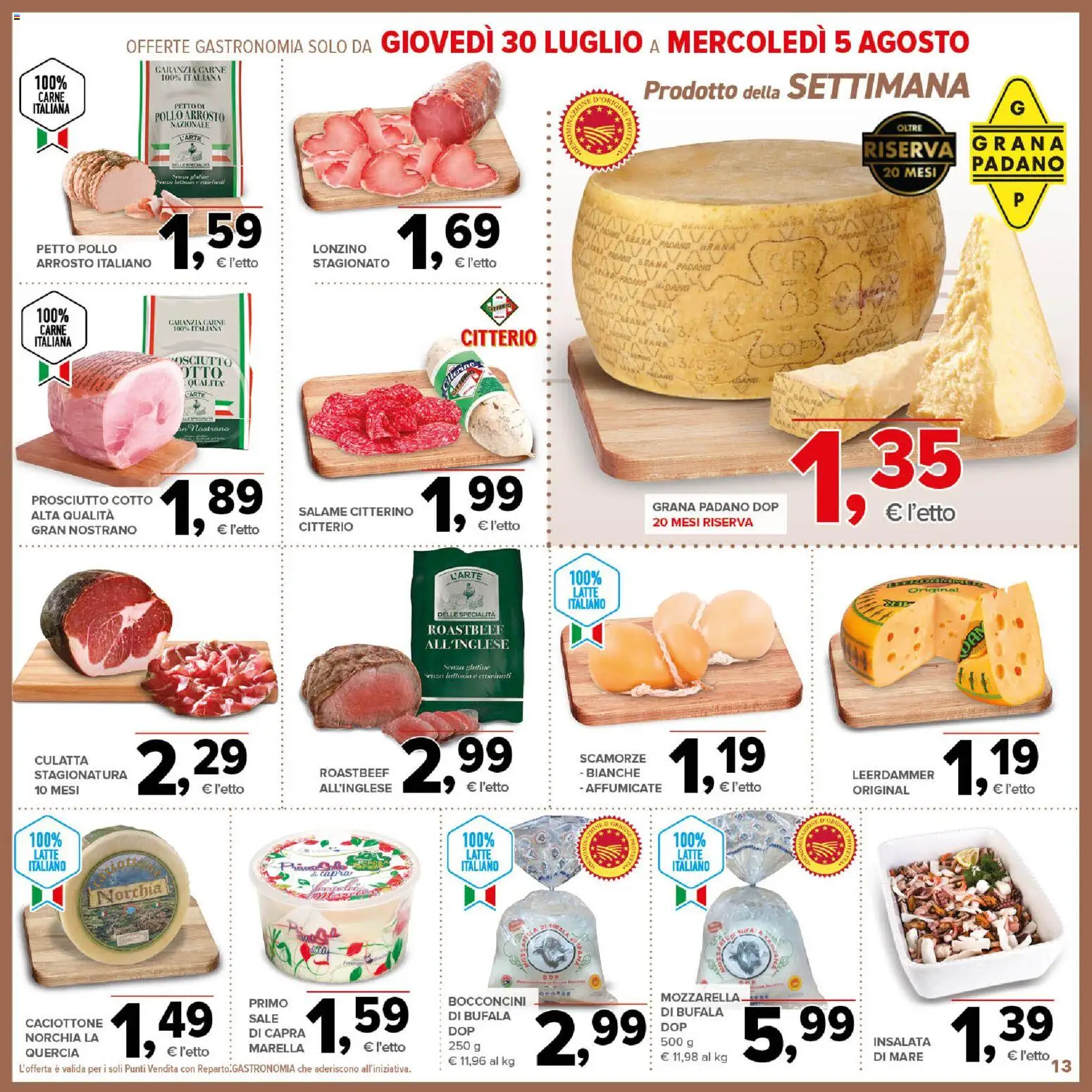 Volantino Todis del 23/07/2026 | Pagina: 13 | Prodotti: Arrosto, Salame, Pollo, Prosciutto