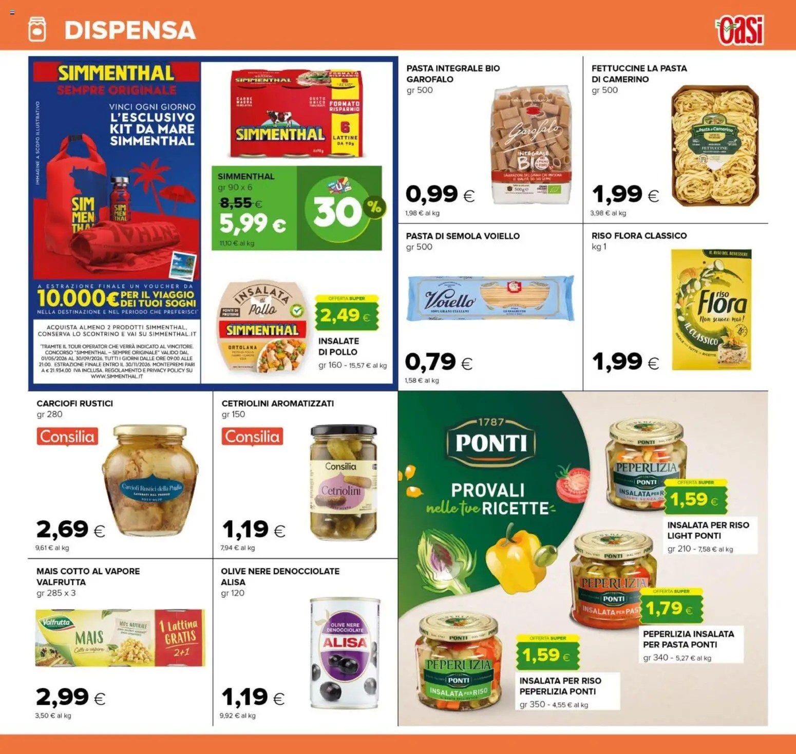 Volantino Oasi del 20.05.2026 | Pagina: 19 | Prodotti: Carciofi, Rustici, Fettuccine, Cetriolini