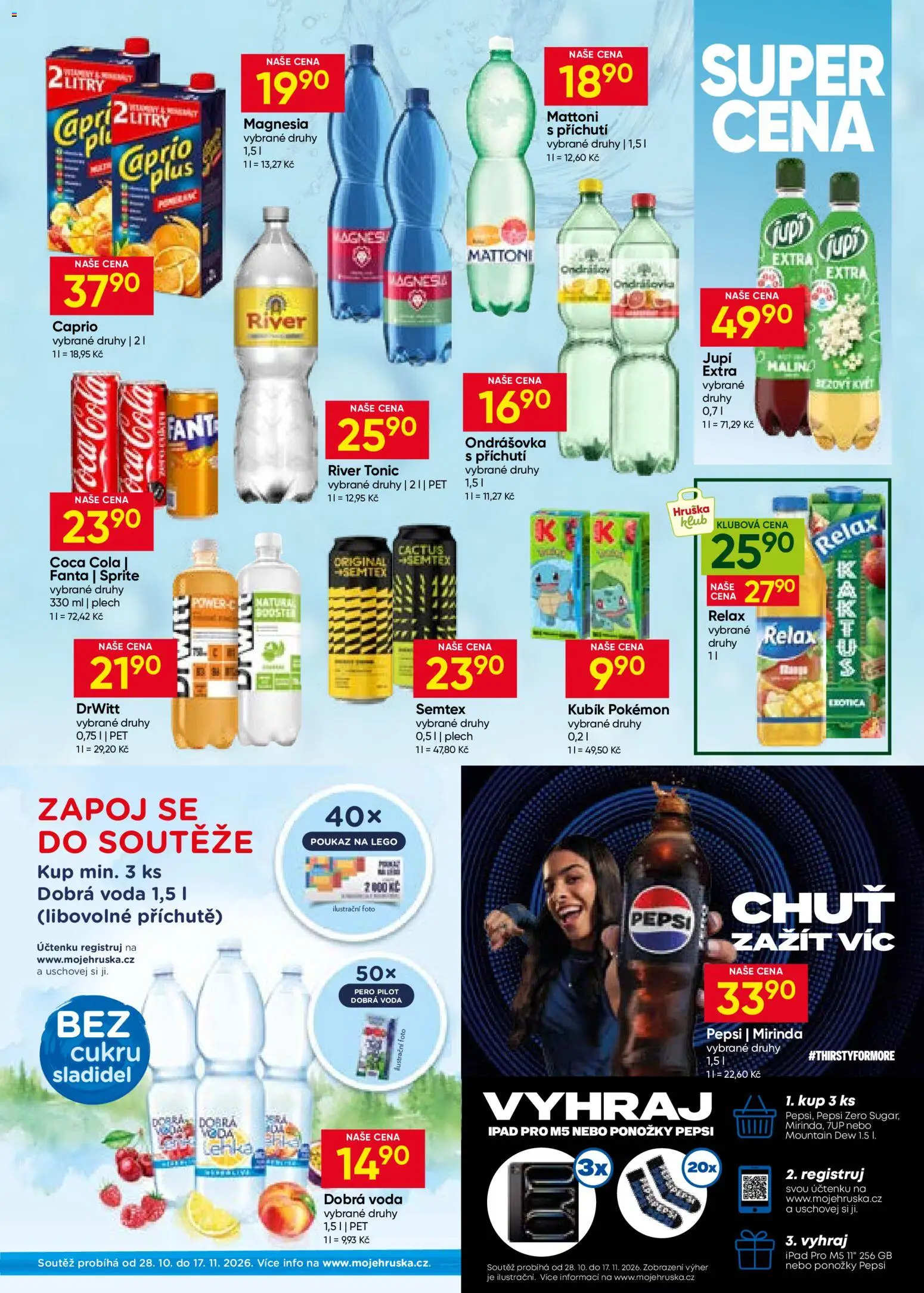 Hruška leták od 29.10.2026 | Strana: 9 | Produkty: Ondrášovka, Pero, Pepsi, Fanta