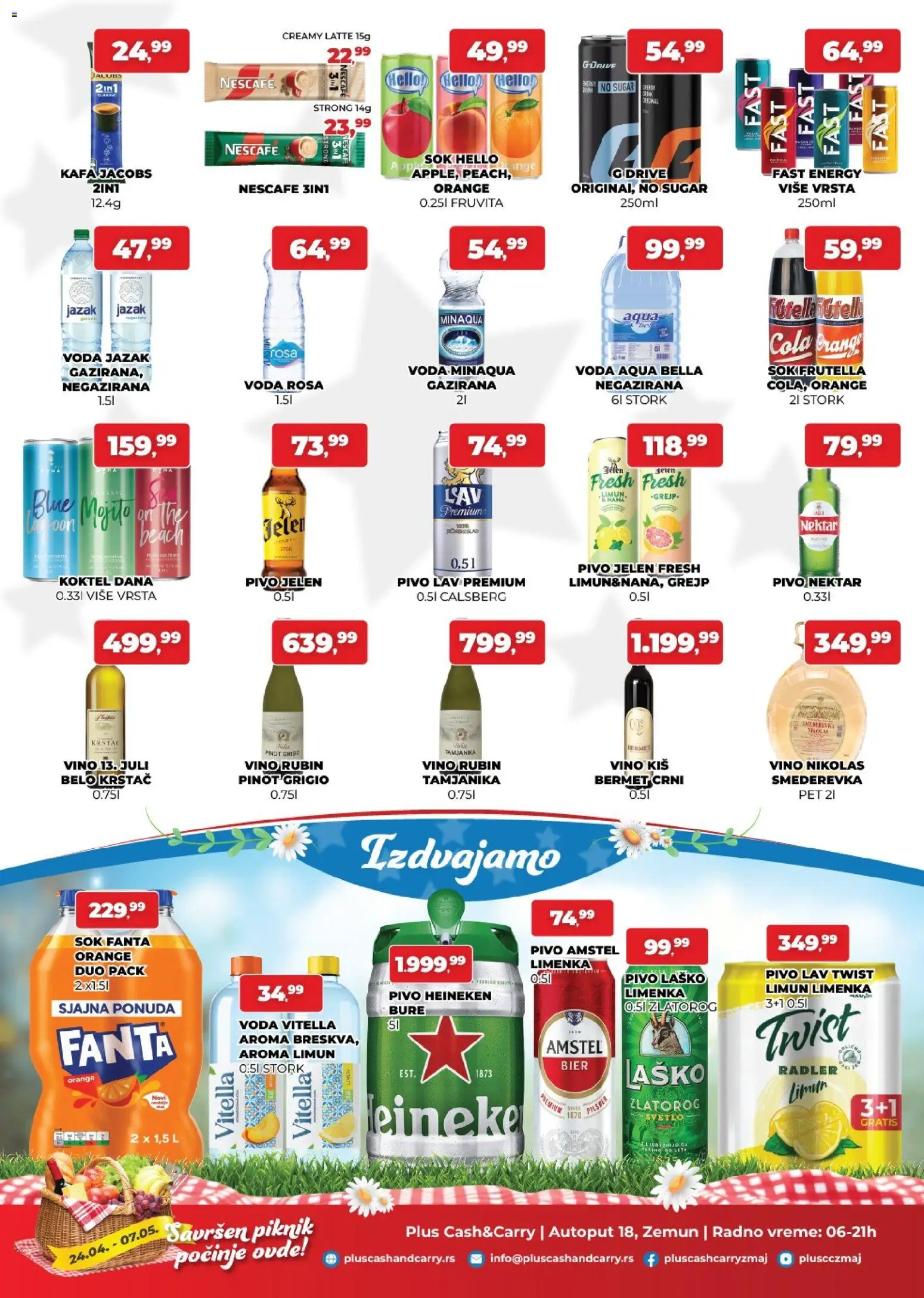 Plus Cash & Carry katalog - važi od 24.04.2026 | Strana: 3 | Proizvode: Voda, Bure, Kafa, Vino