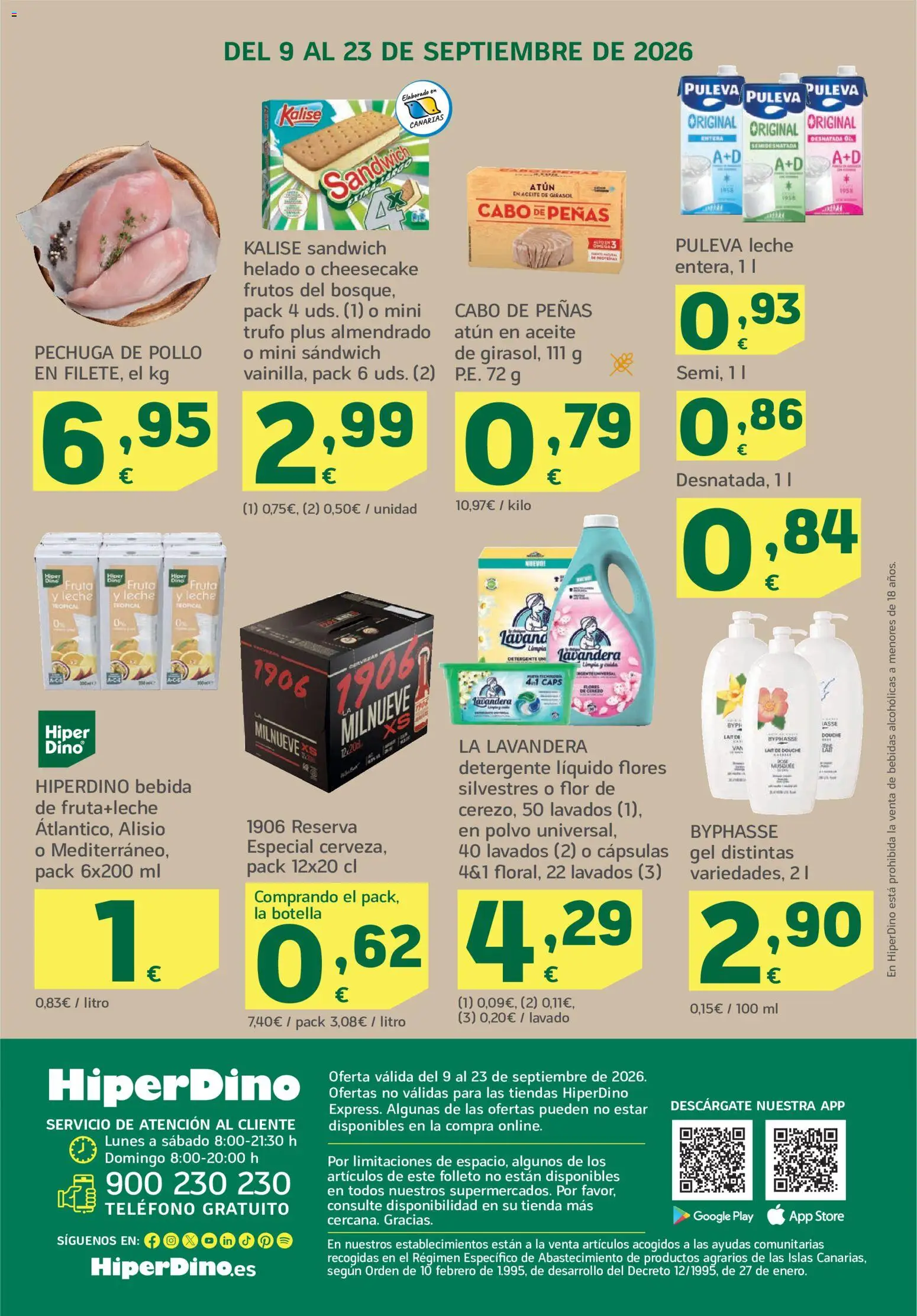 HiperDino folleto │ válido desde el 09/09/2026 | Página: 40 | Productos: Fruta, Leche, Aceite, Bebidas
