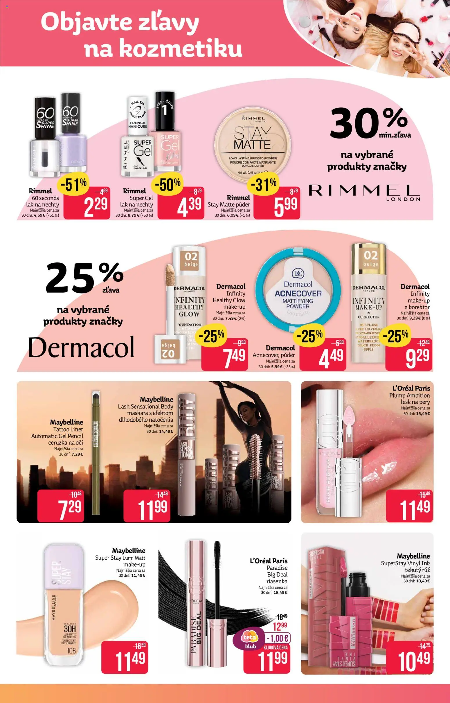 Nové Teta drogerie akcie – leták je platný od 25.05.2026 | Strana: 5 | Produkty: Korektor, Ceruzka na oči, Lesk na pery, Ceruzka