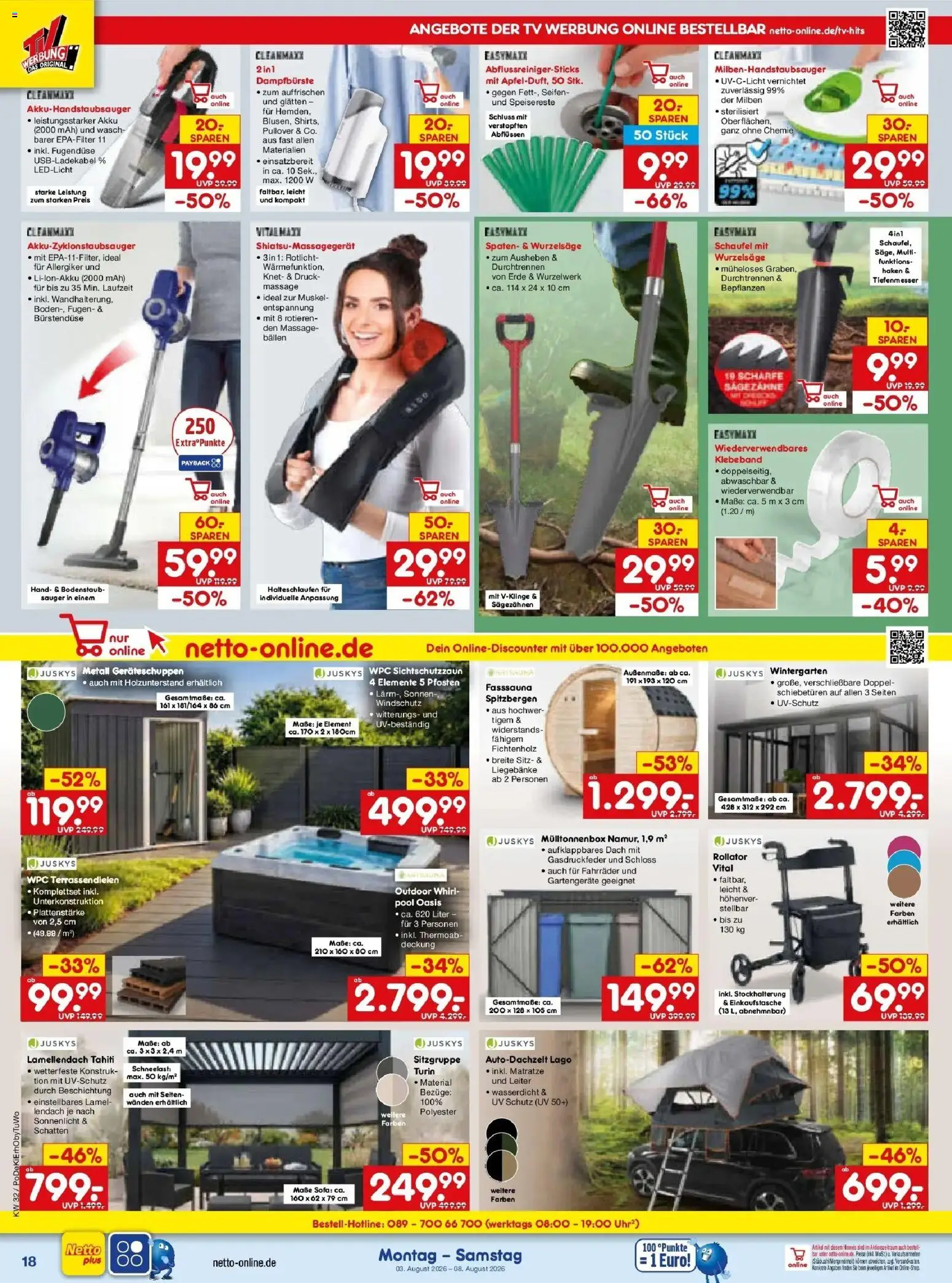 Netto Marken-Discount Prospekt Velden – gültig ab 03.08.2026 | Seite: 34 | Produkte: Sofa, Pullover, Uhr, TV