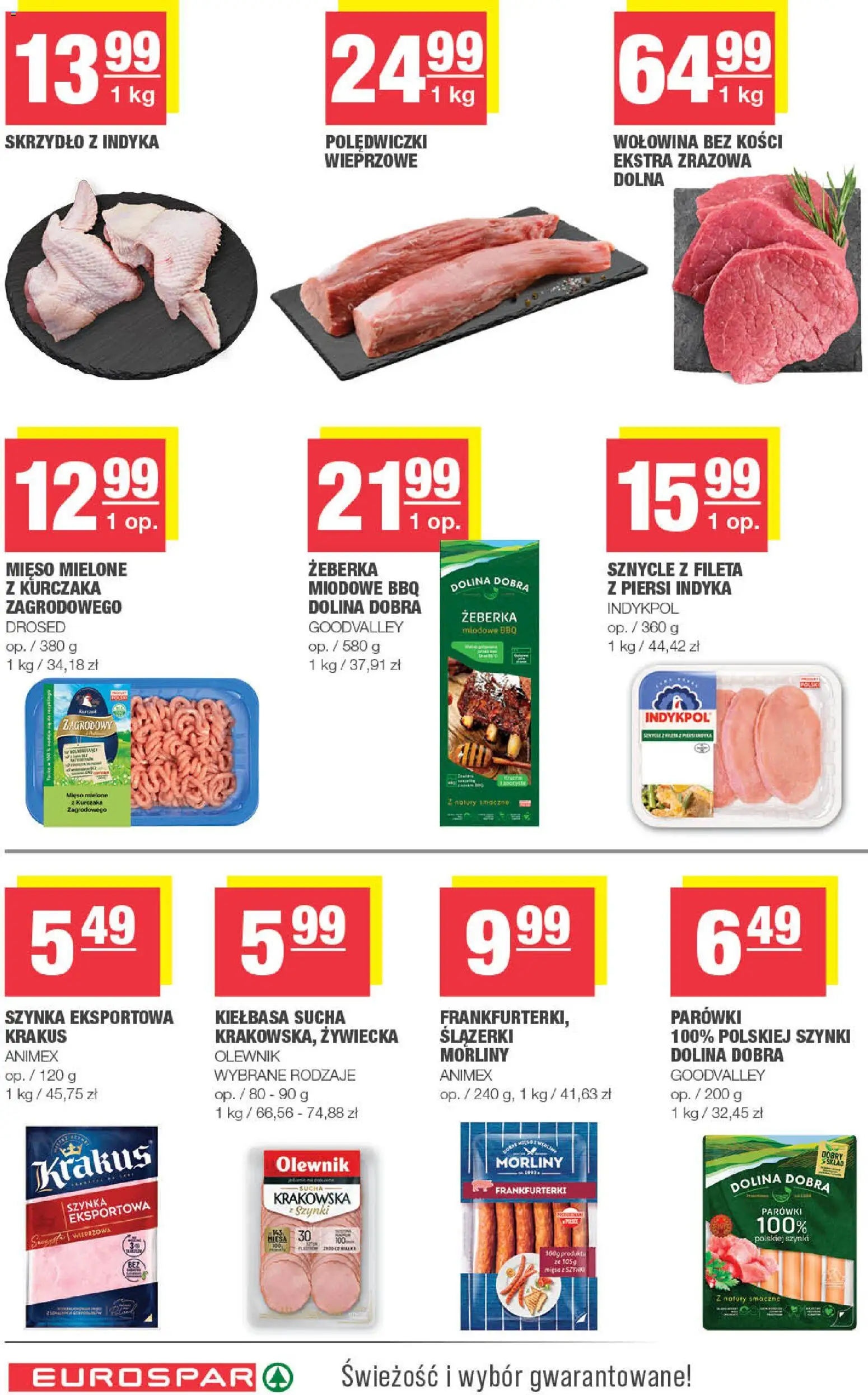 Spar gazetka - Eurospar od 15.07.2026 | Strona: 6 | Produkty: Kiełbasa, Mięso mielone, Parówki, Szynka