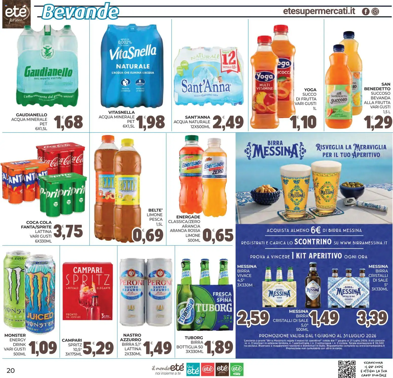Volantino Eté del 03/07/2026 | Pagina: 20 | Prodotti: Acqua, Sale, Limone, Acqua minerale